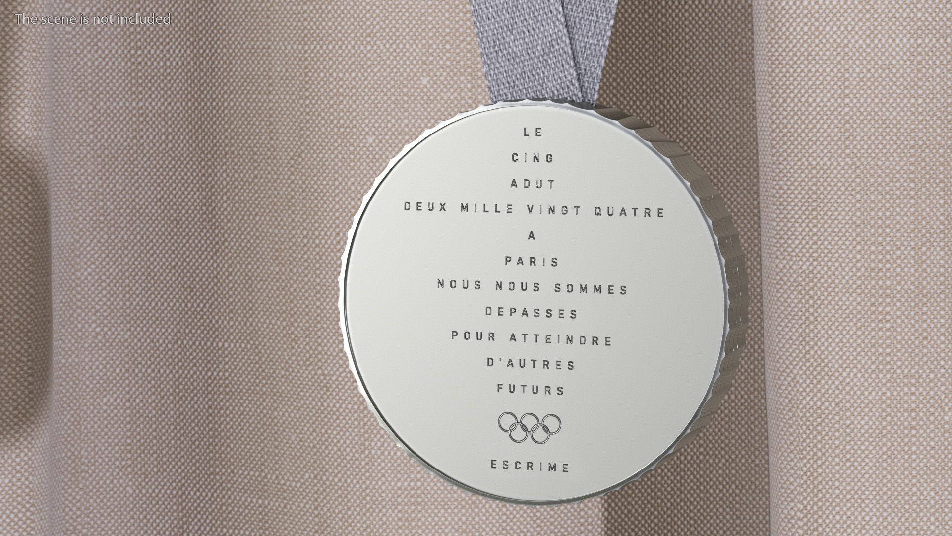 3D model Olympic Silver Medal 2024