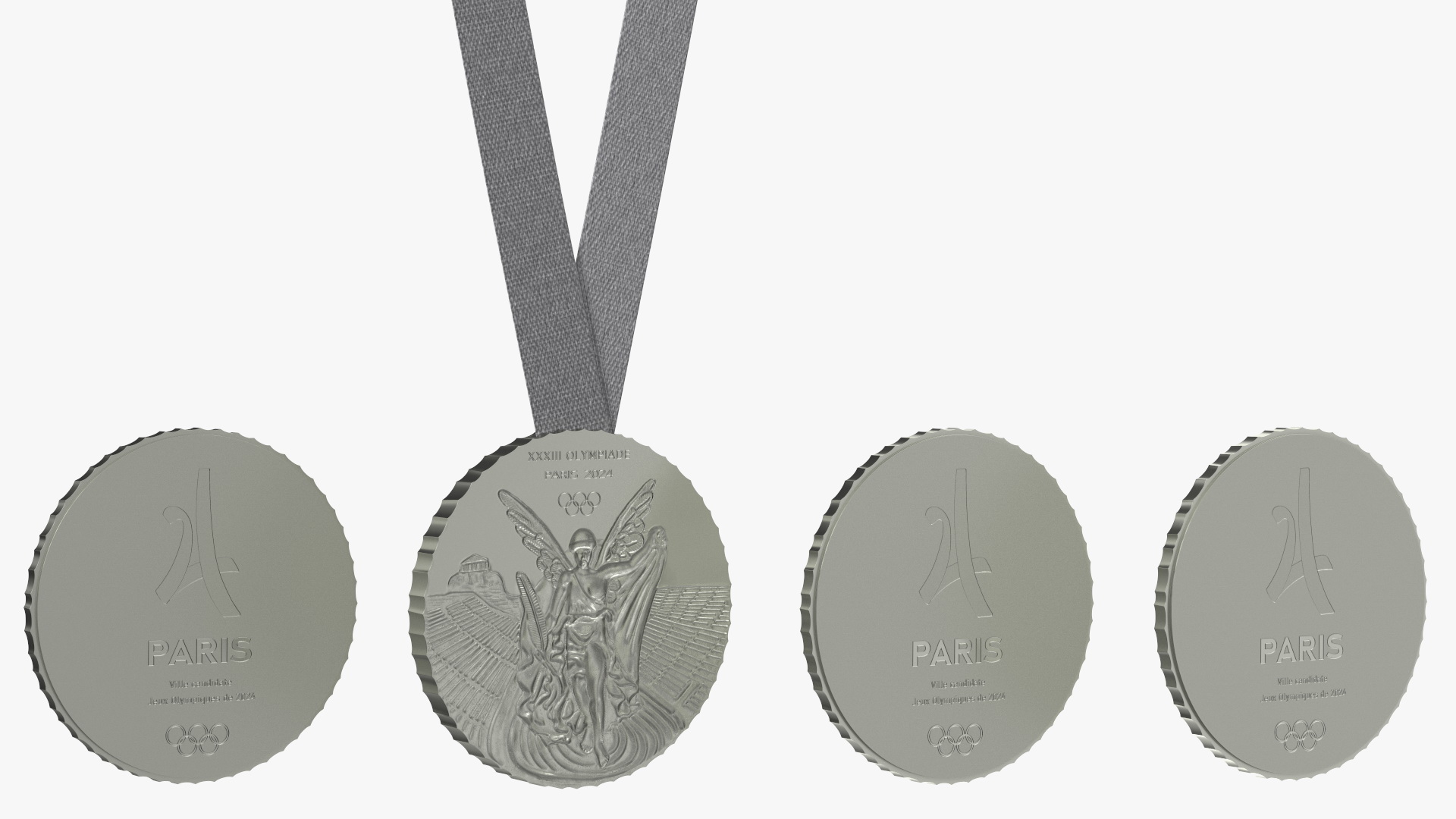 3D model Olympic Silver Medal 2024