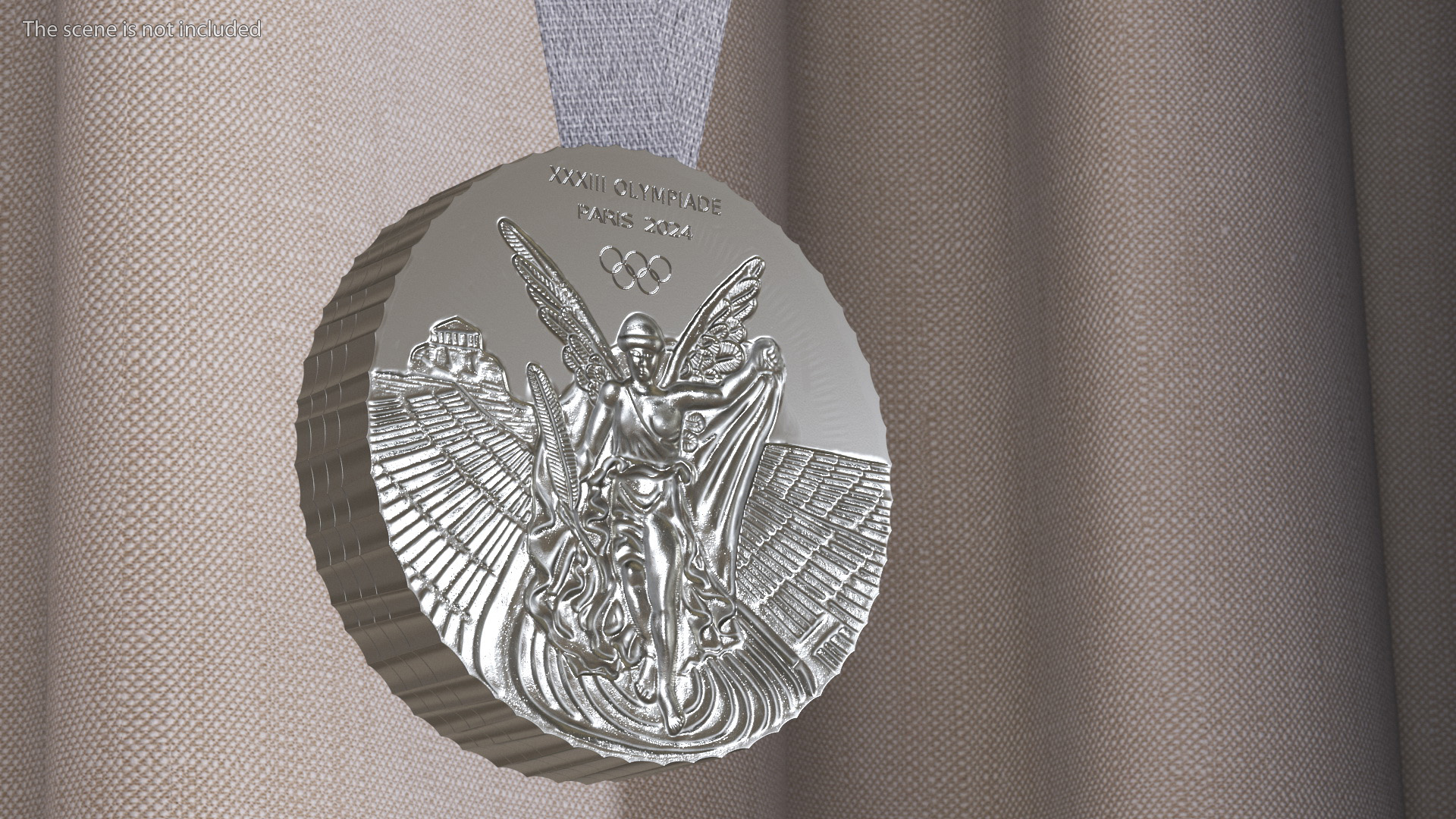 3D model Olympic Silver Medal 2024