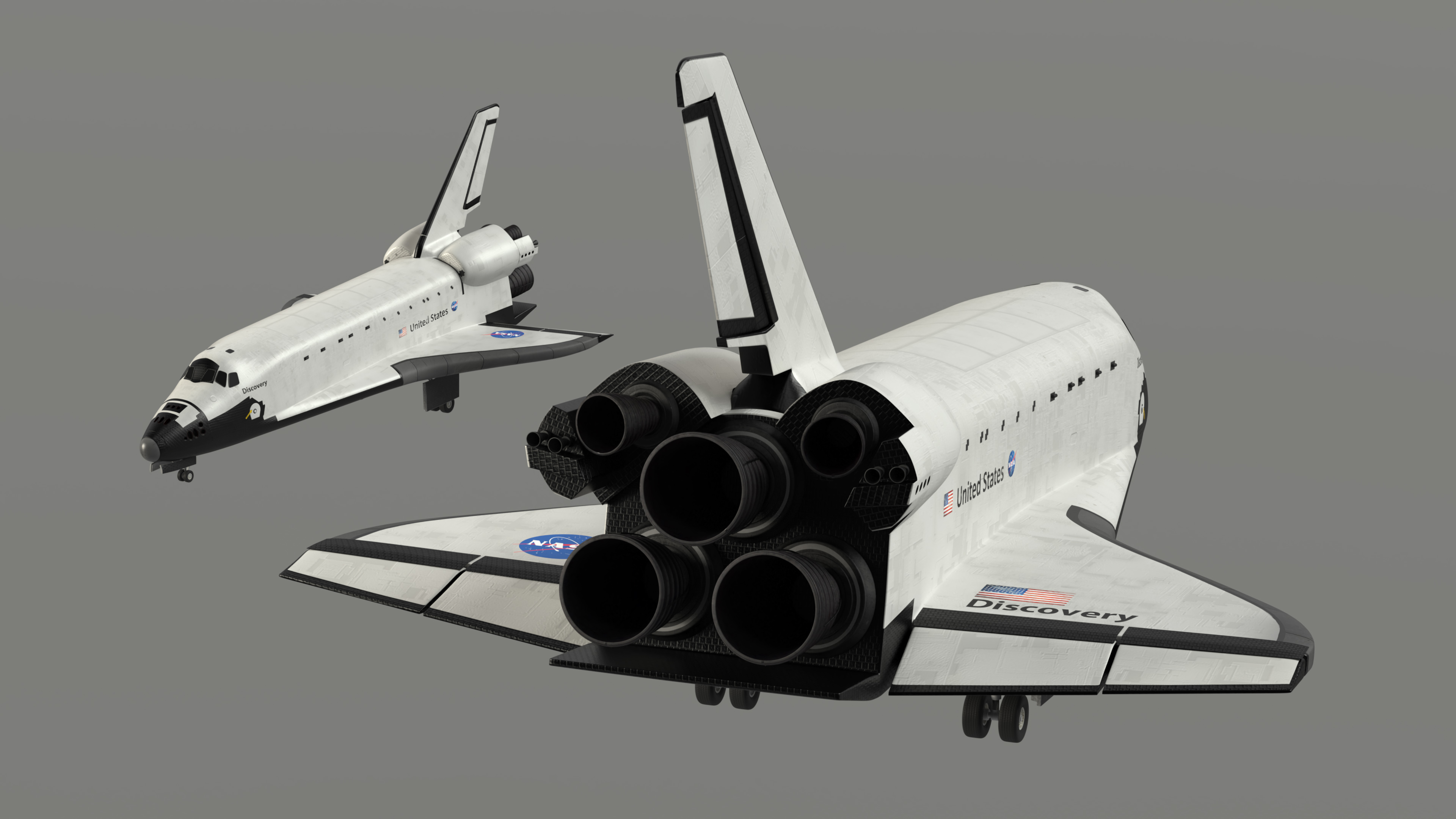 3D NASA Space Shuttle Discovery model