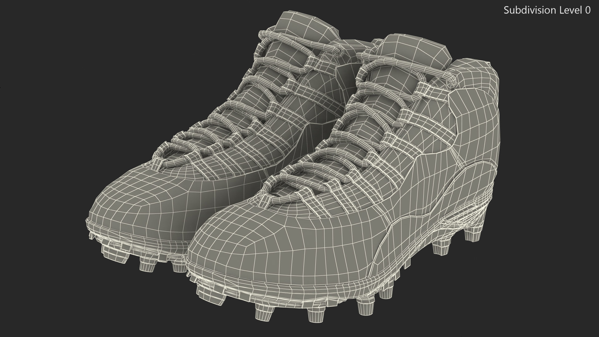 3D Baseball Cleats Black