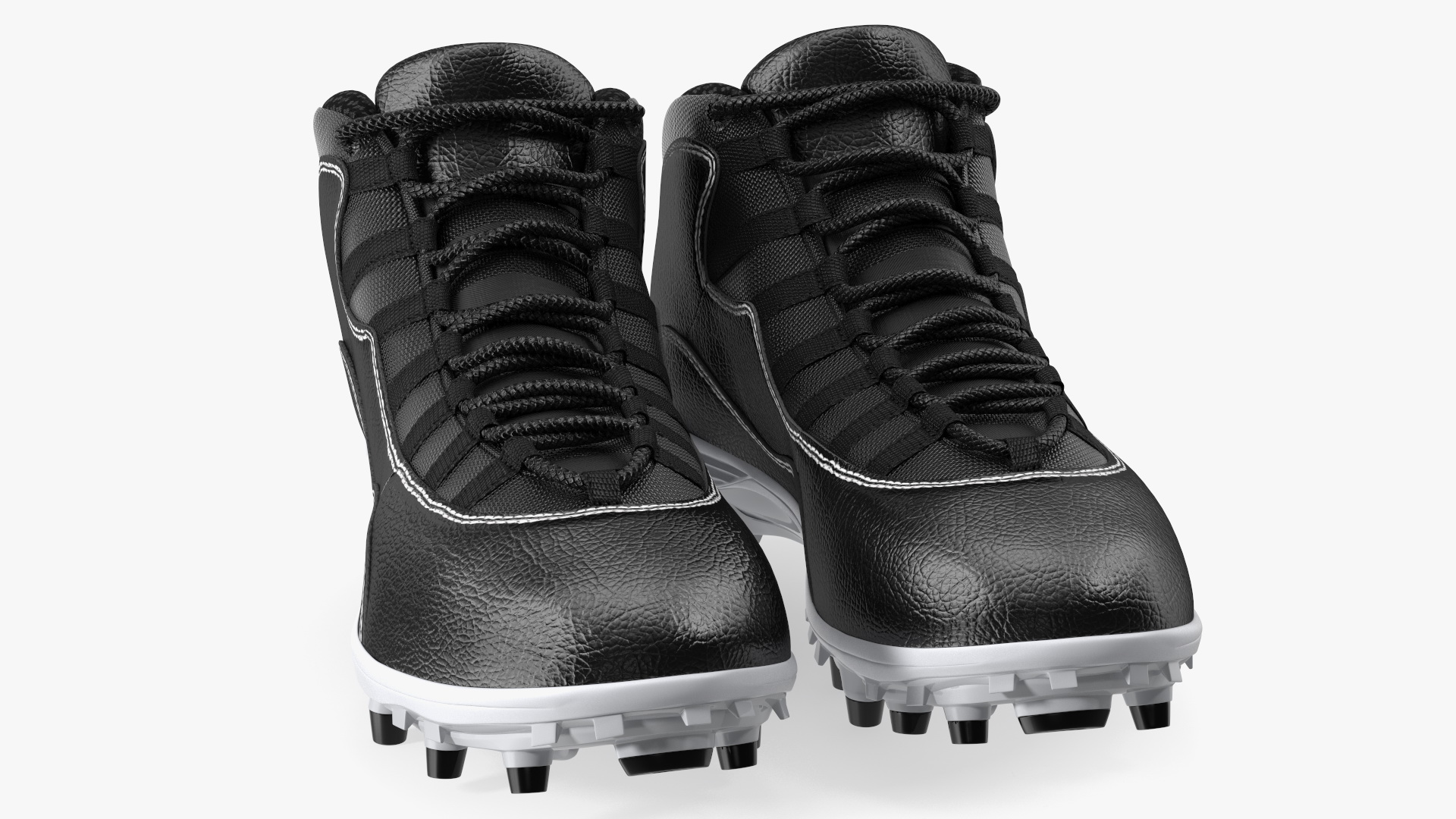 3D Baseball Cleats Black