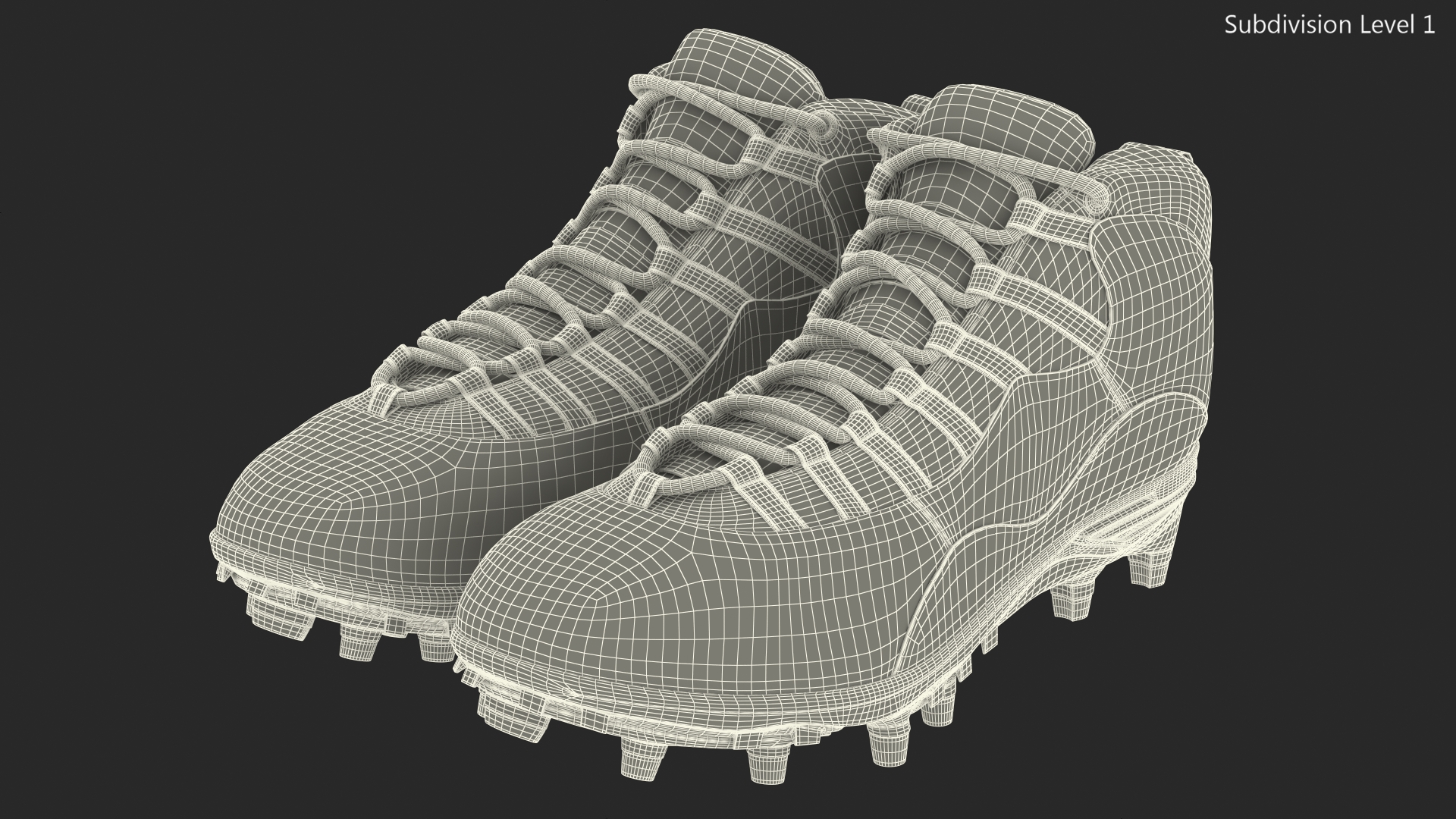 3D Baseball Cleats Black