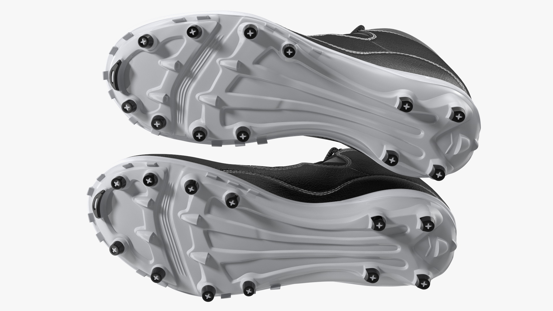 3D Baseball Cleats Black