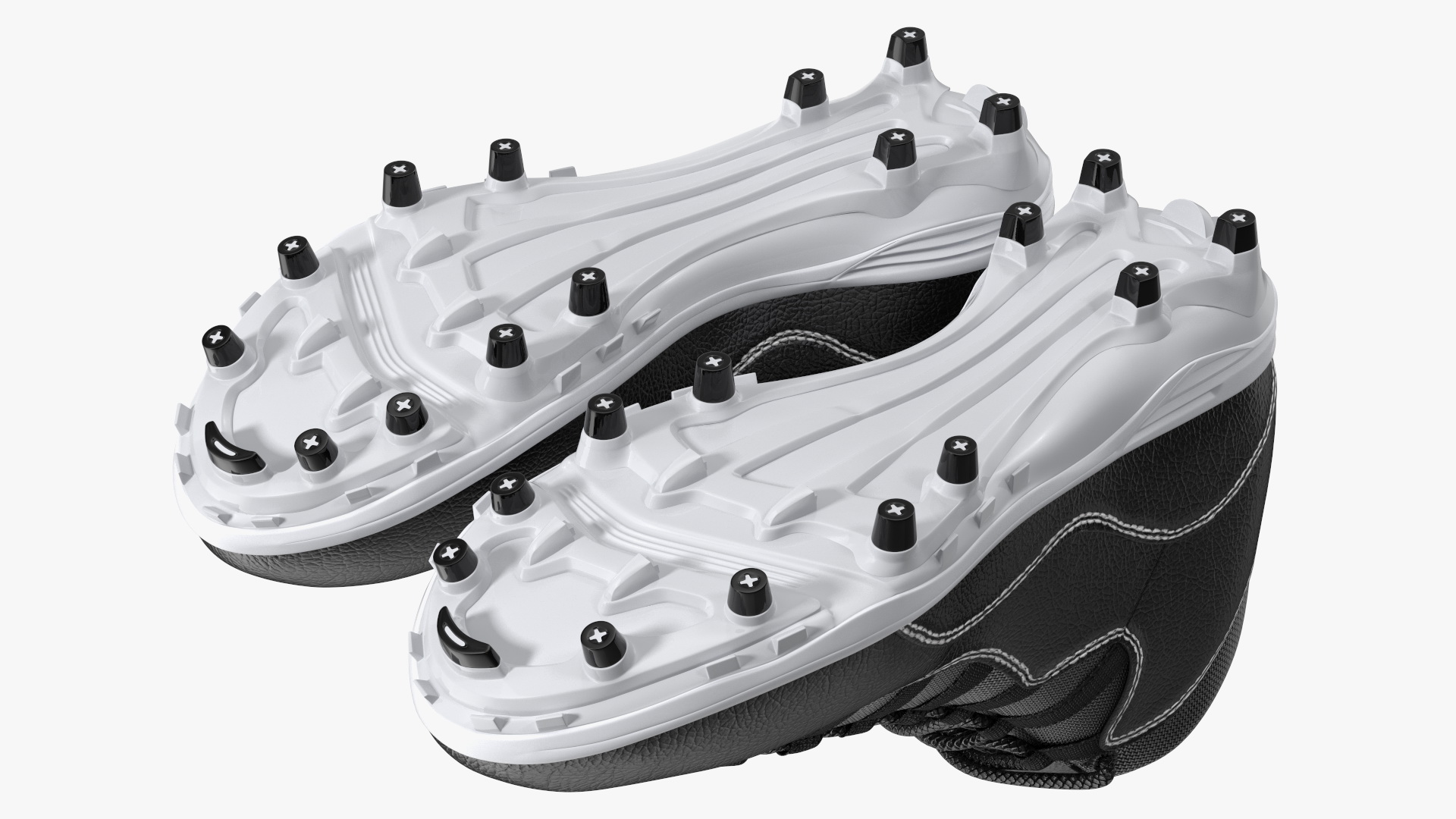 3D Baseball Cleats Black