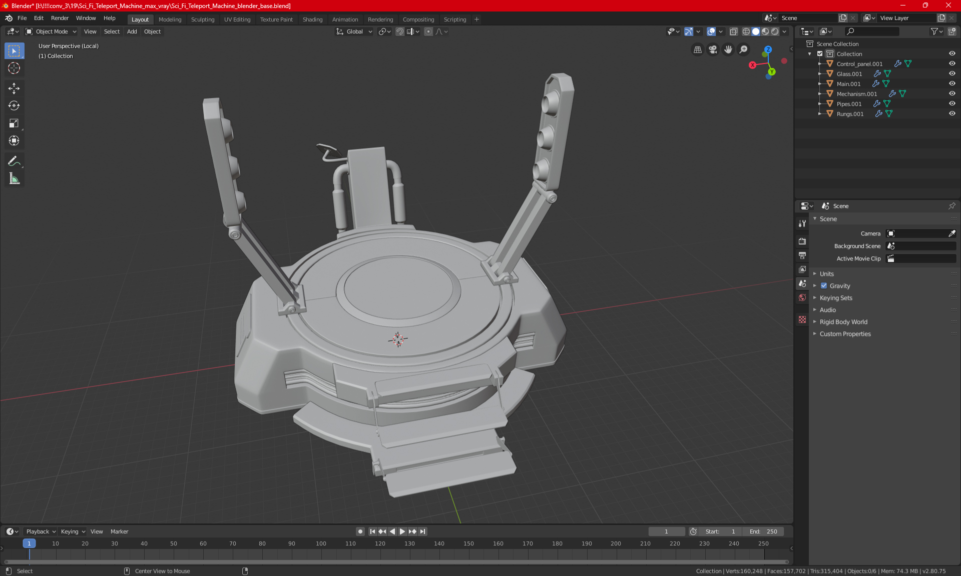 3D Sci Fi Teleport Machine model