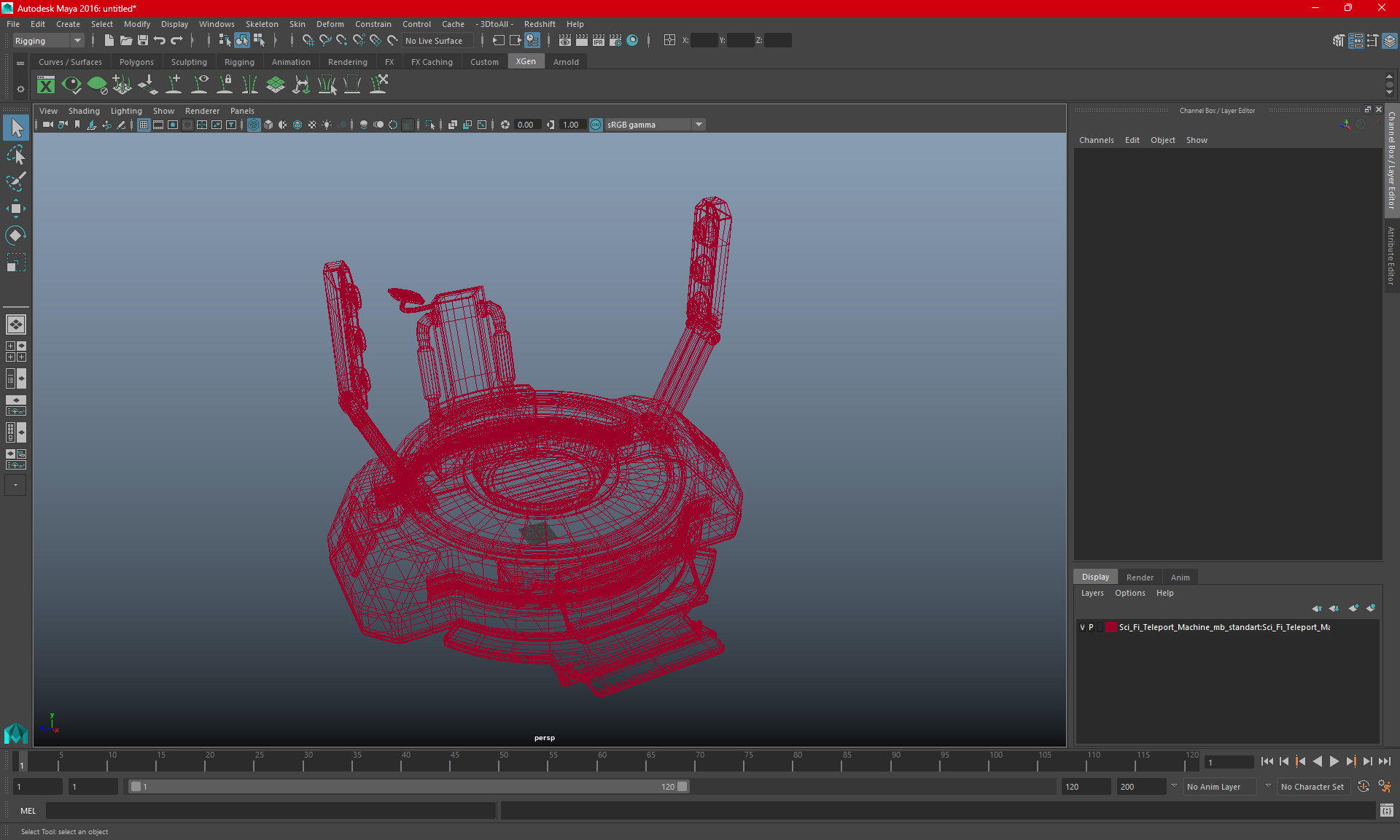 3D Sci Fi Teleport Machine model