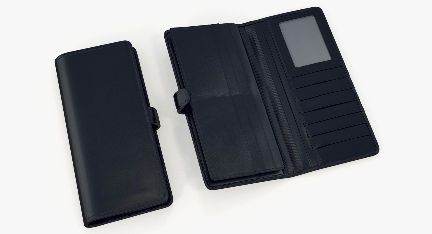 3D Long Wallet Black Set