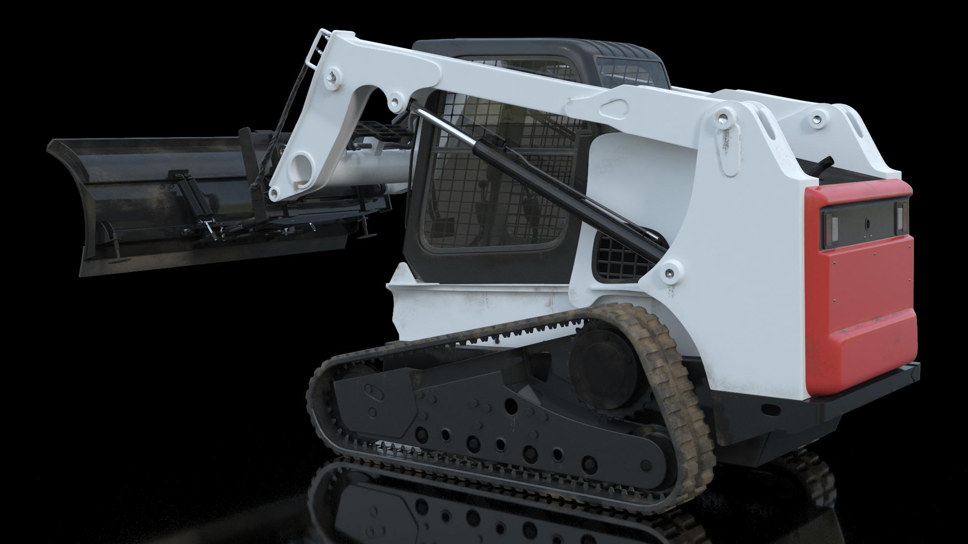 3D Compact Track Loader Rigged for Maya