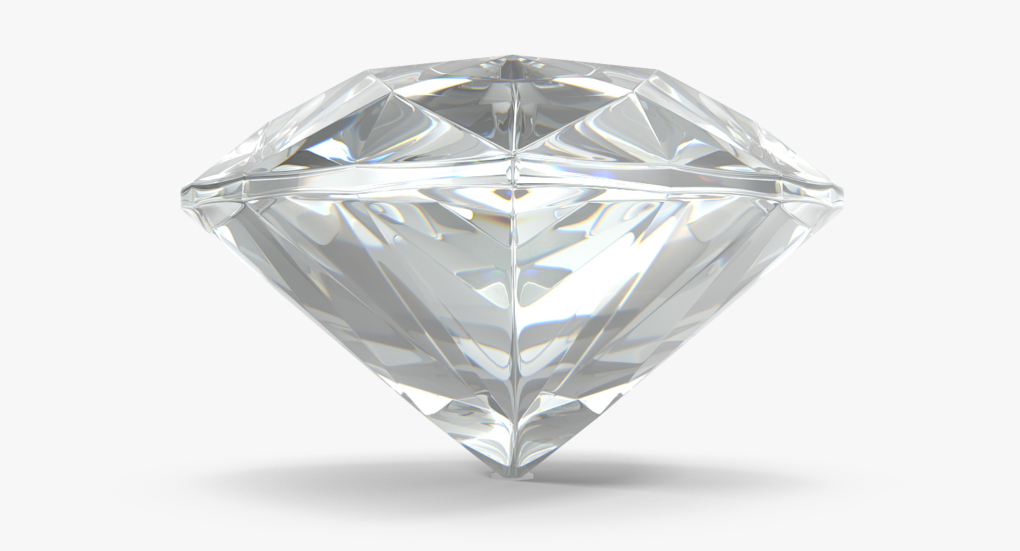 3D Pear Shape Diamond model