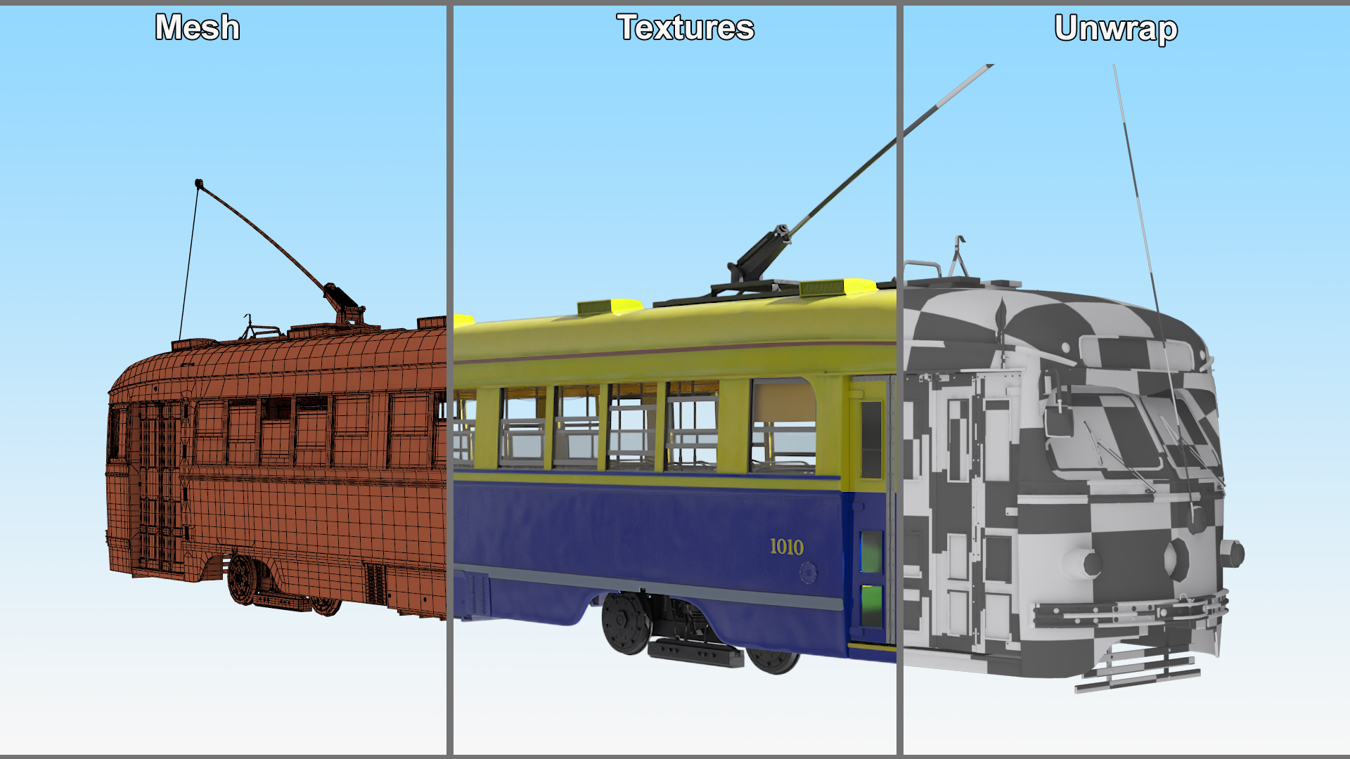 3D model Retro Tram