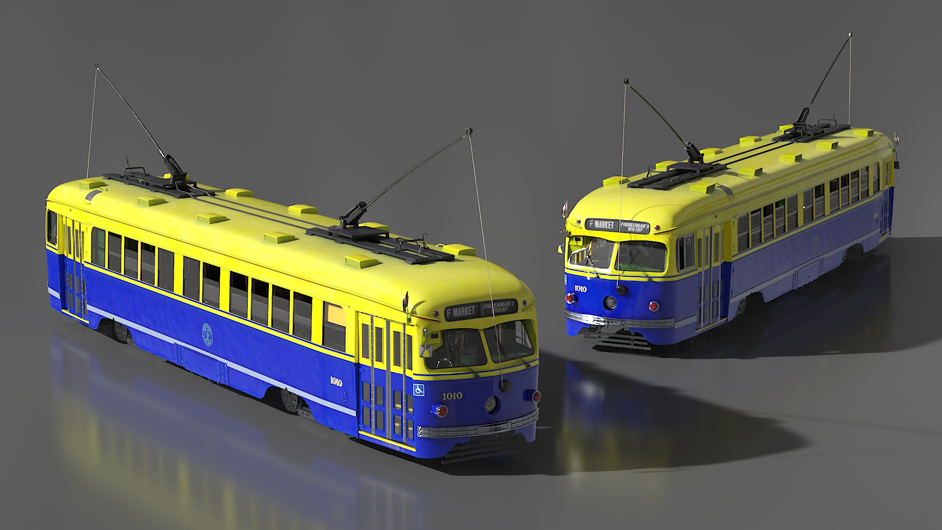 3D model Retro Tram