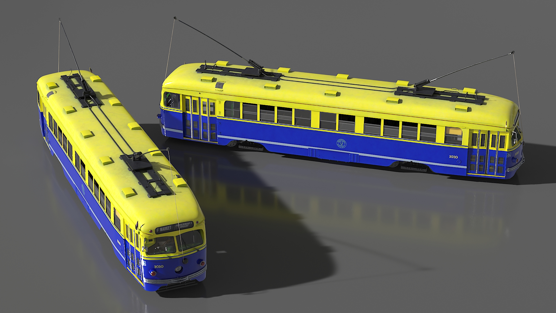 3D model Retro Tram