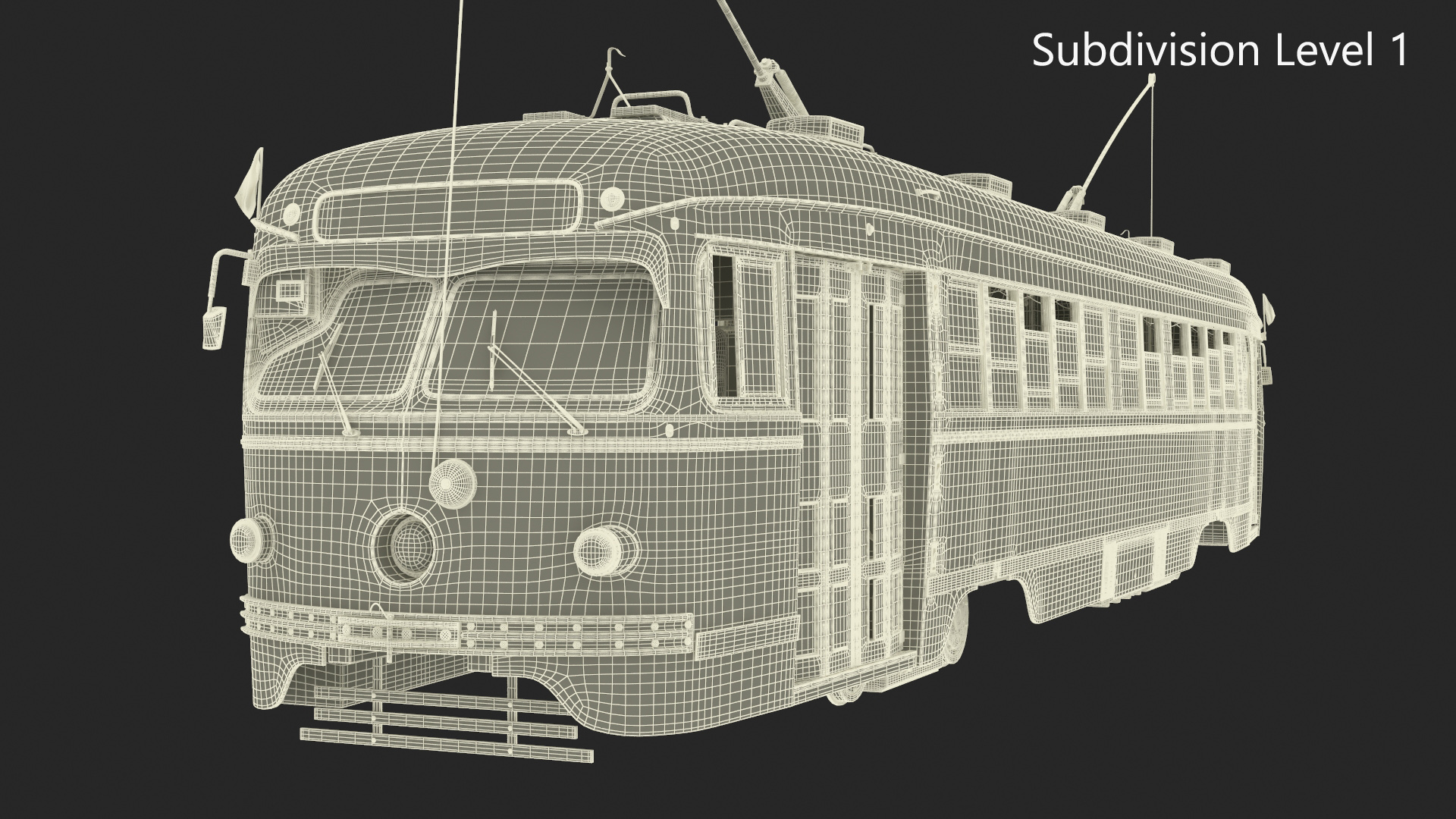 3D model Retro Tram