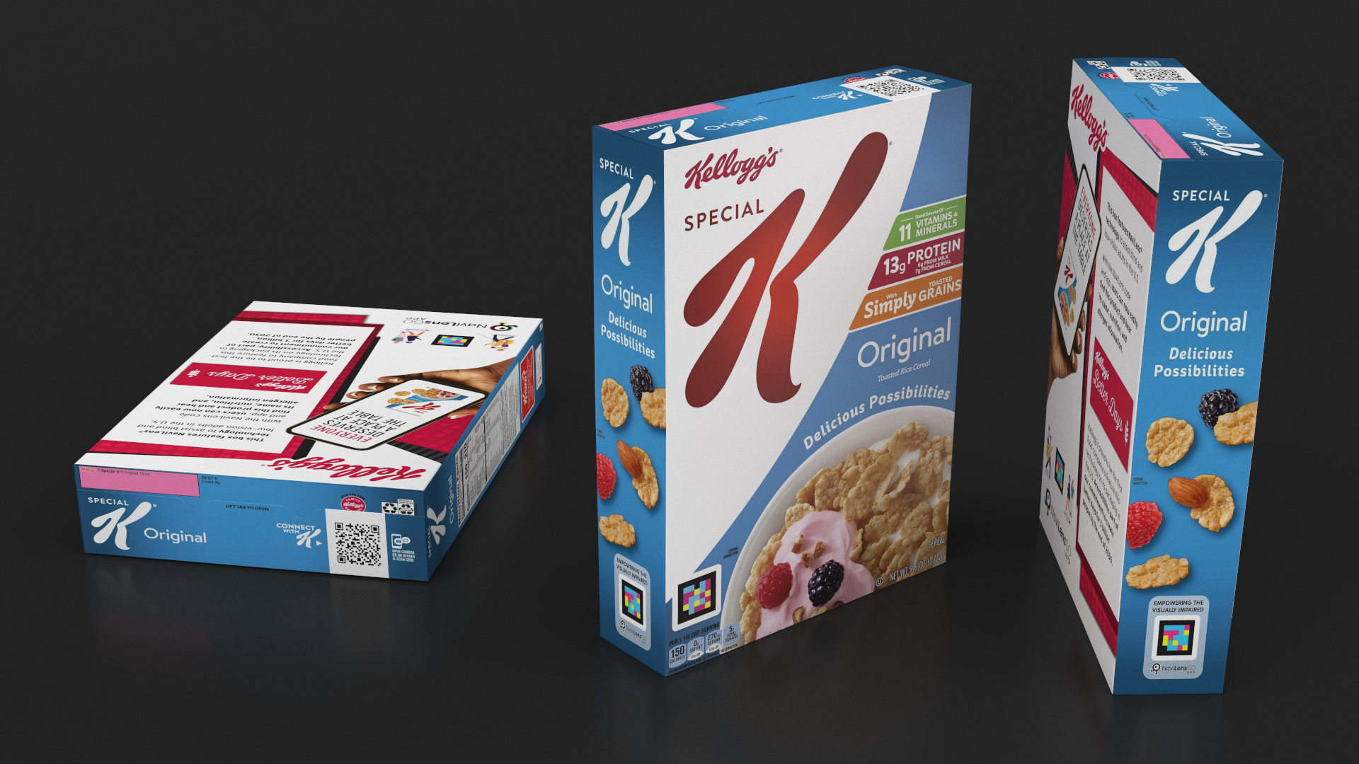 3D Original Cereal Box Kelloggs model