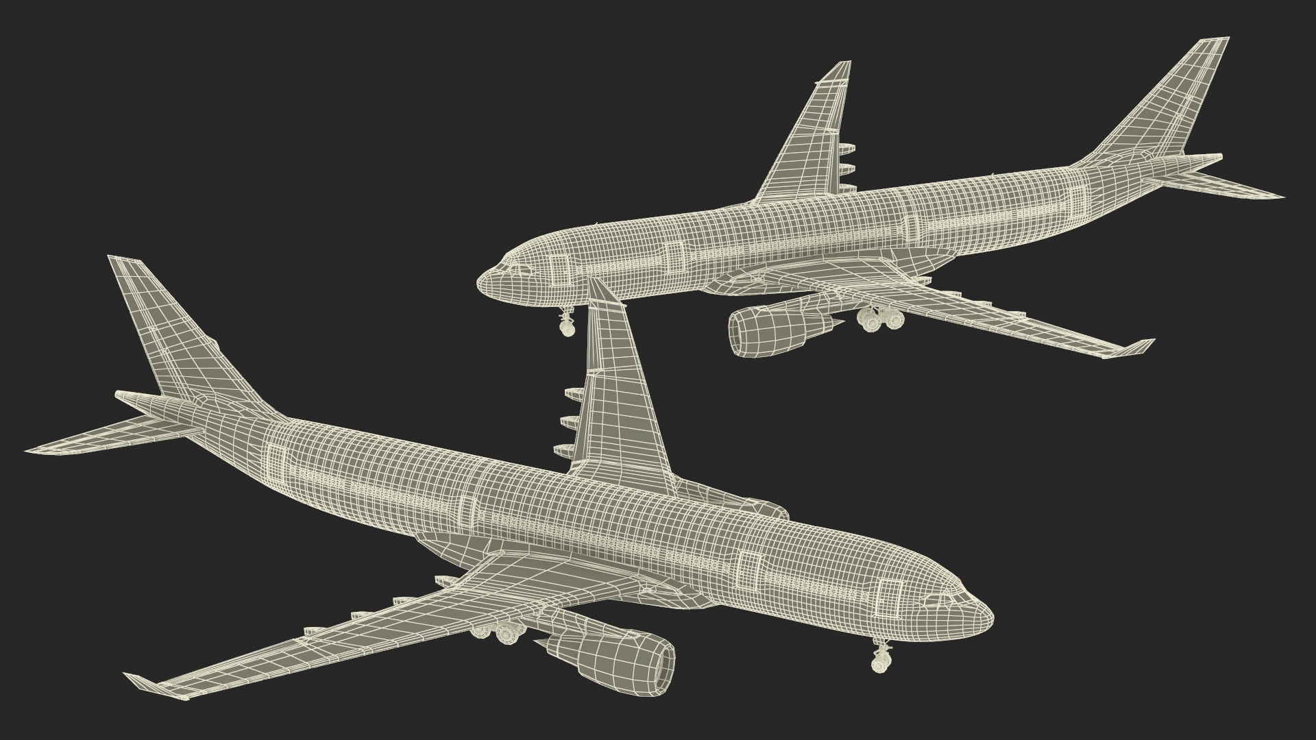 Emirates Airbus A330-200 3D model