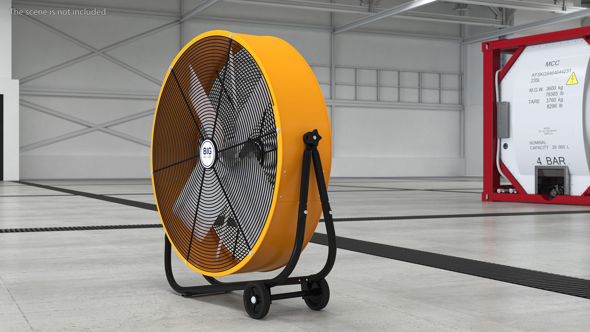 3D model Industrial Floor Fan