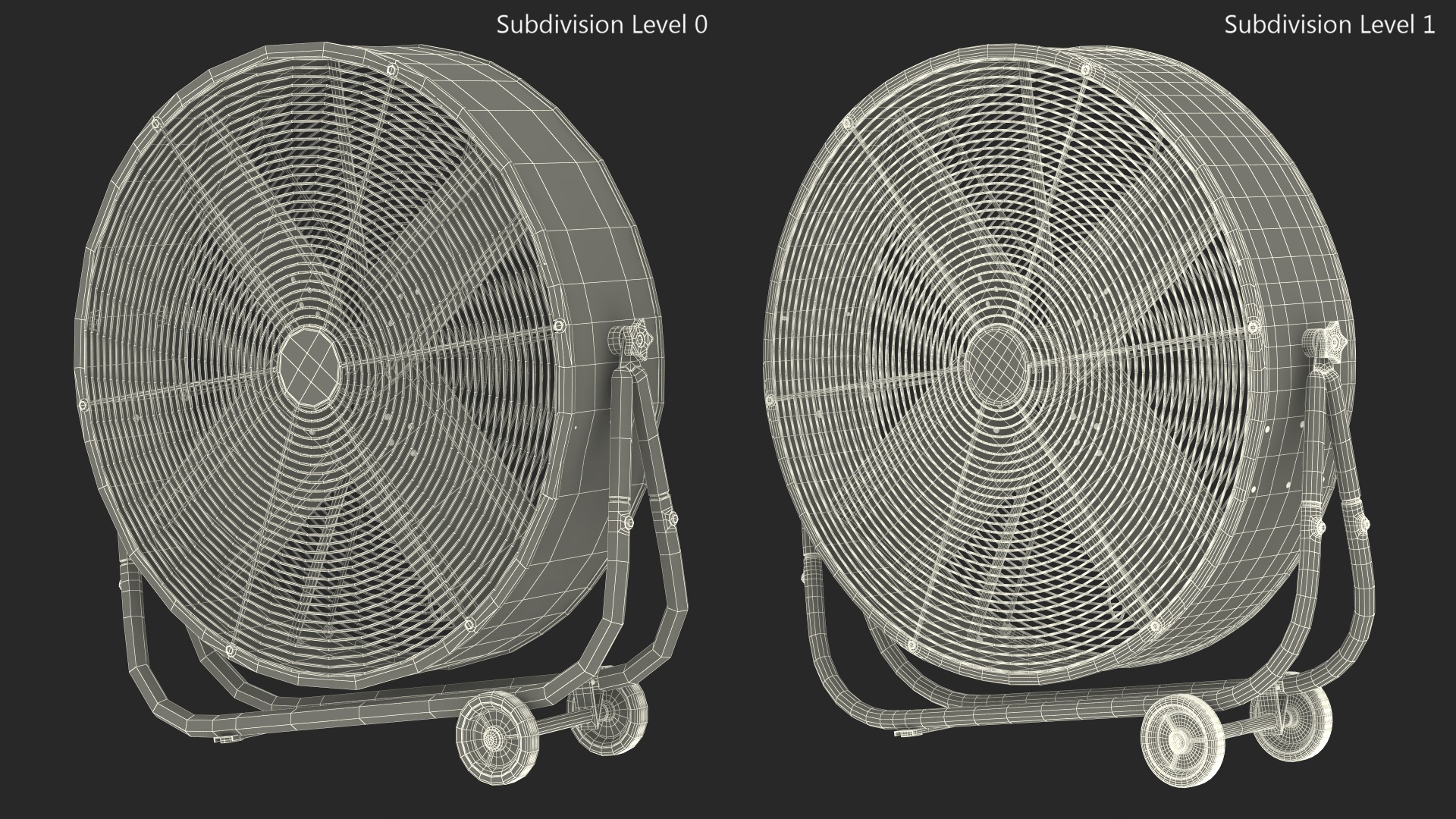 3D model Industrial Floor Fan