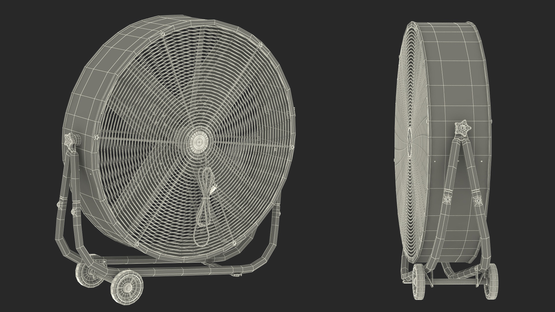 3D model Industrial Floor Fan