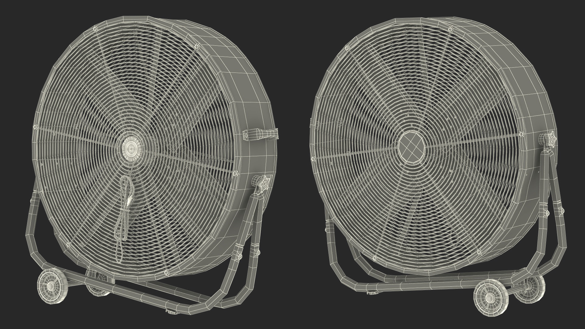 3D model Industrial Floor Fan