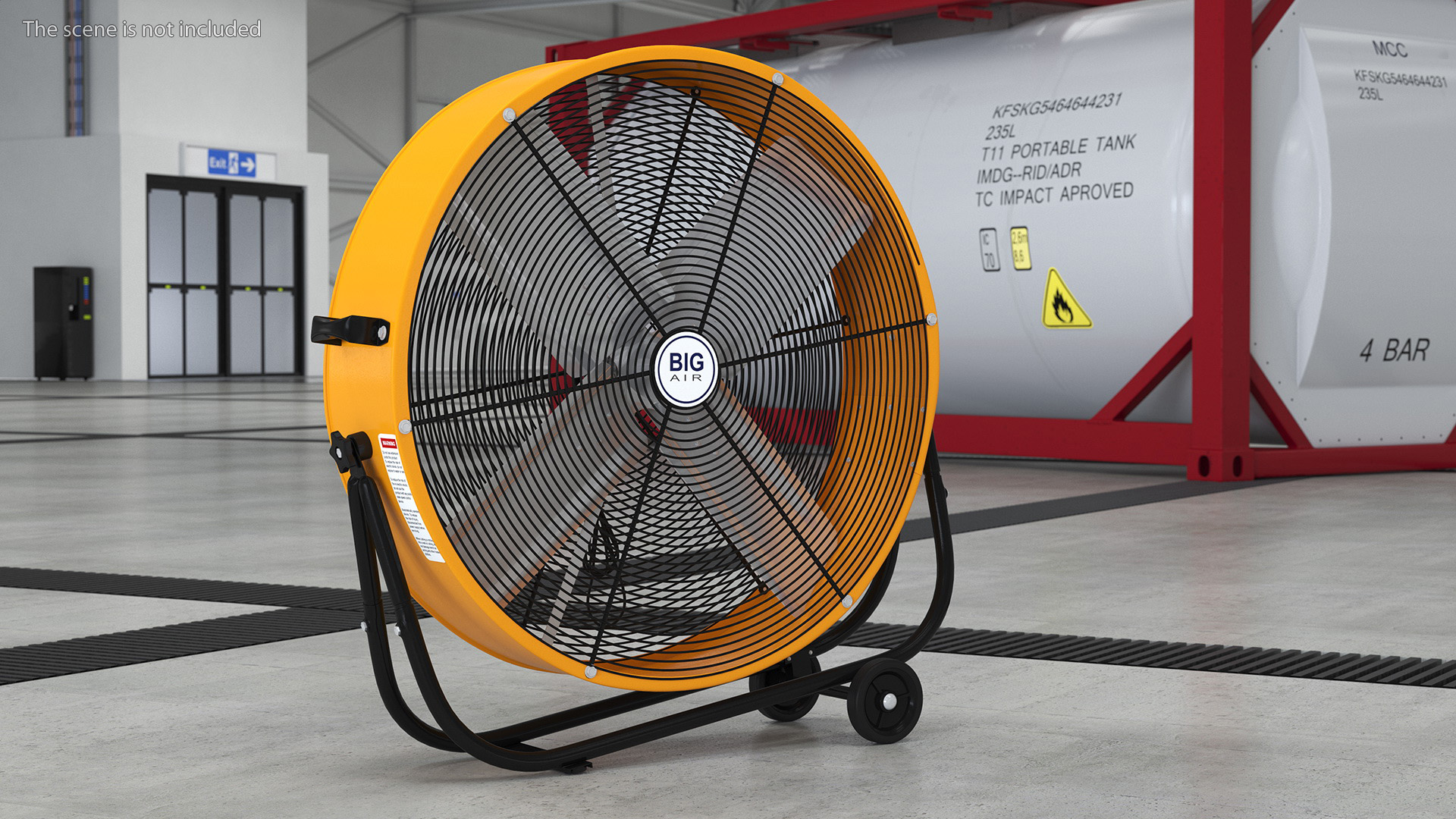 3D model Industrial Floor Fan