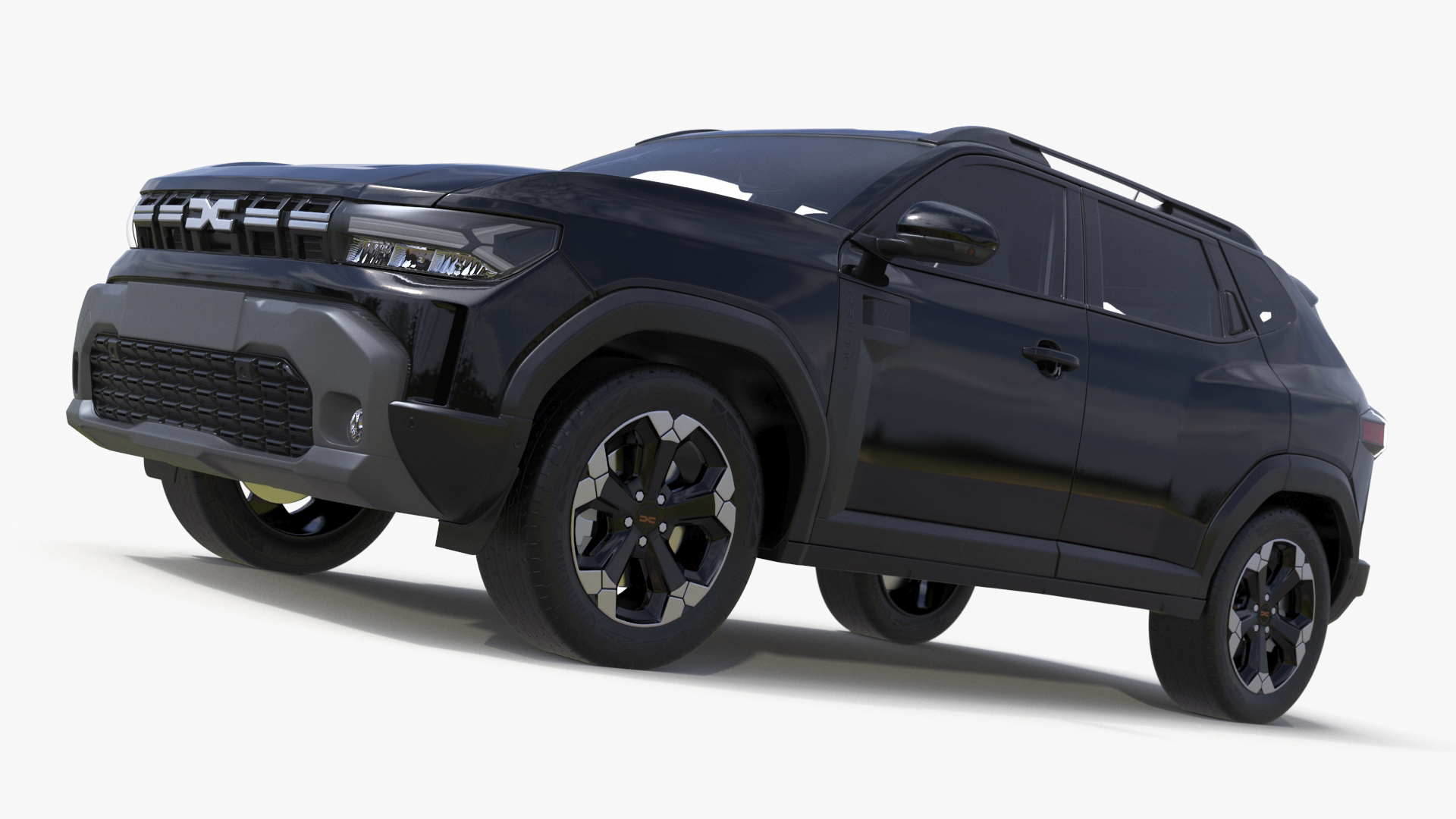 Dacia Duster 2024 Crossover Simplified Black 3D model