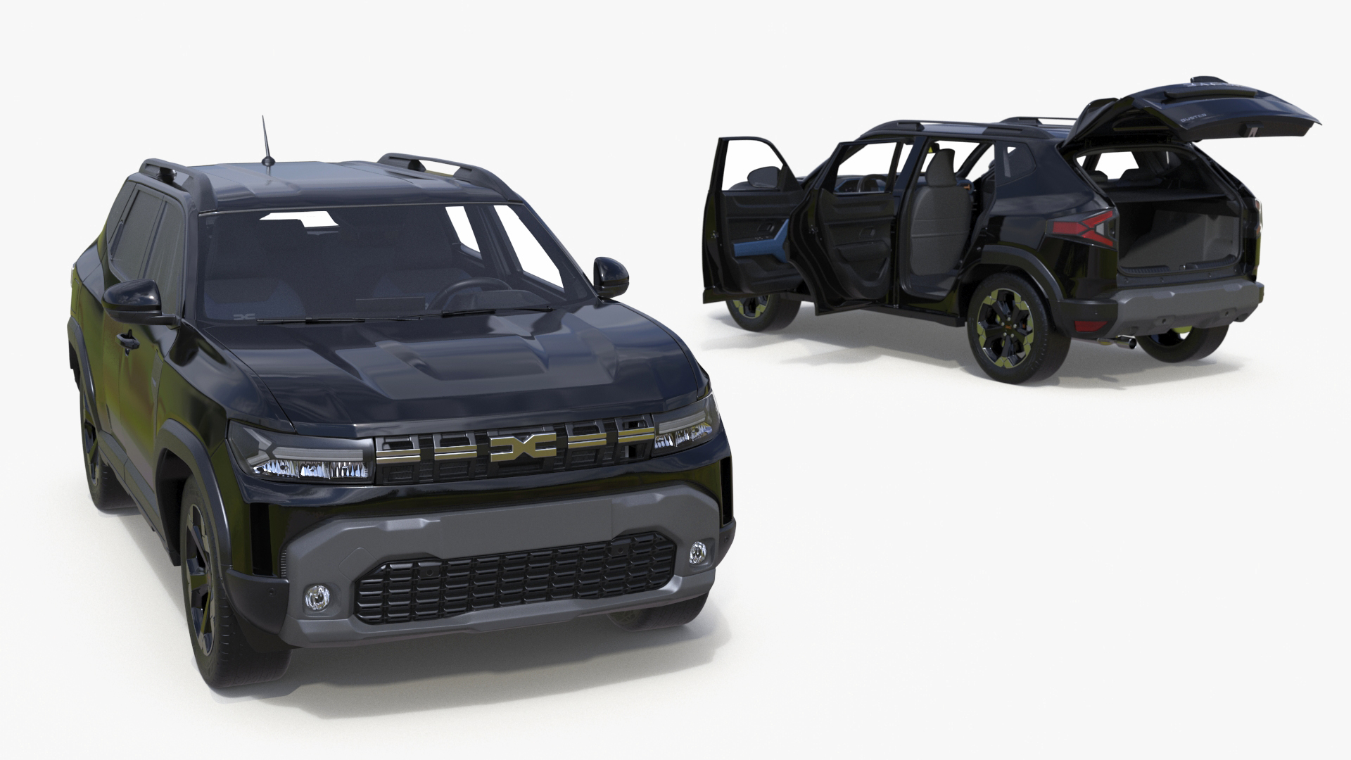 Dacia Duster 2024 Crossover Simplified Black 3D model