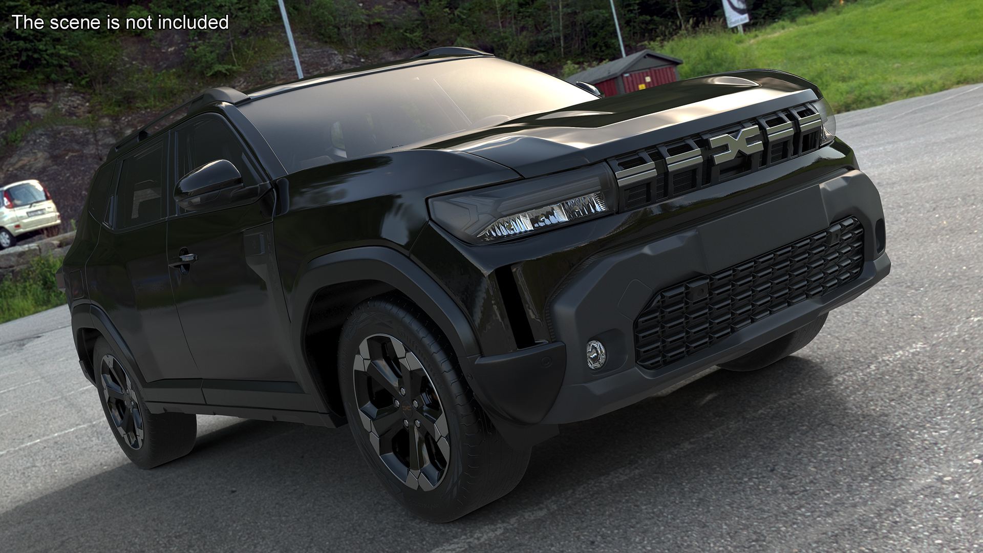 Dacia Duster 2024 Crossover Simplified Black 3D model