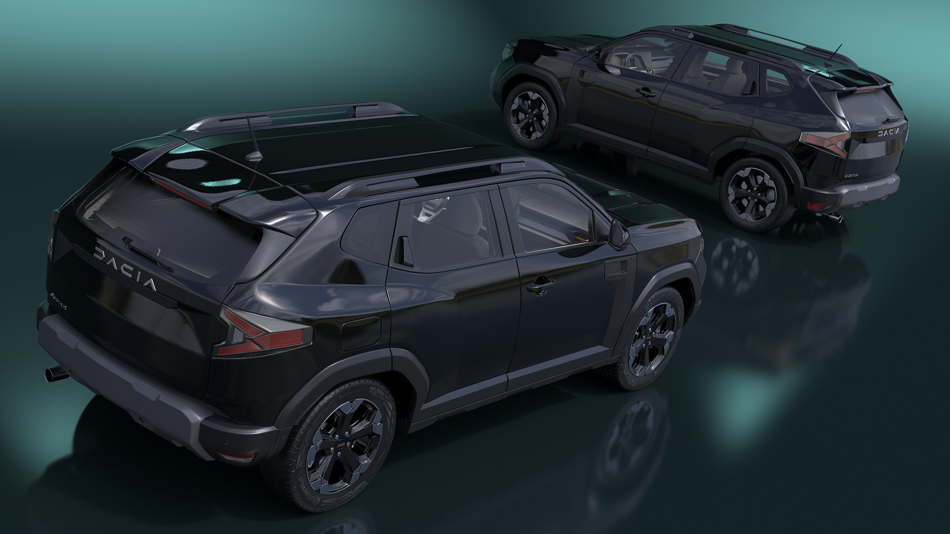 Dacia Duster 2024 Crossover Simplified Black 3D model