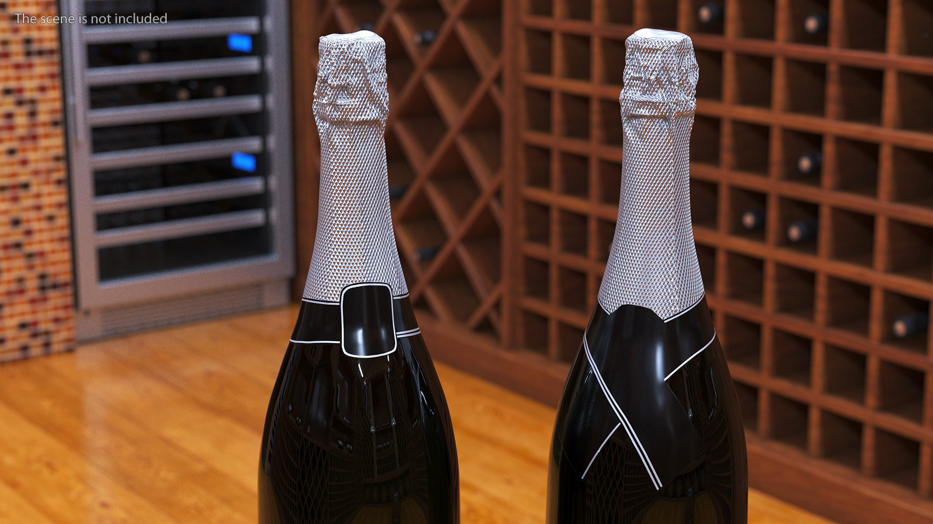 3D Champagne with Box model