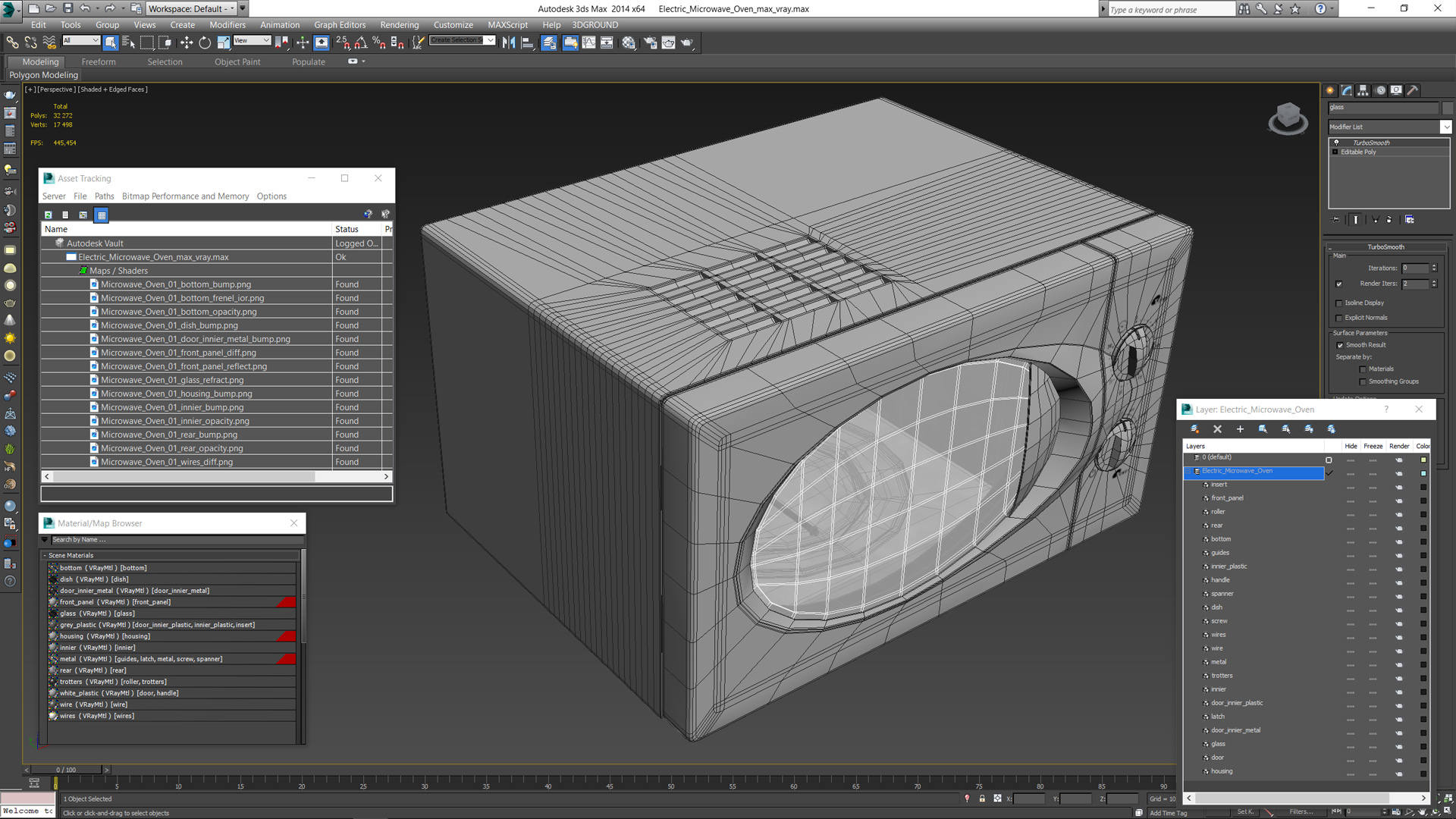 3D Electric Microwave Oven model