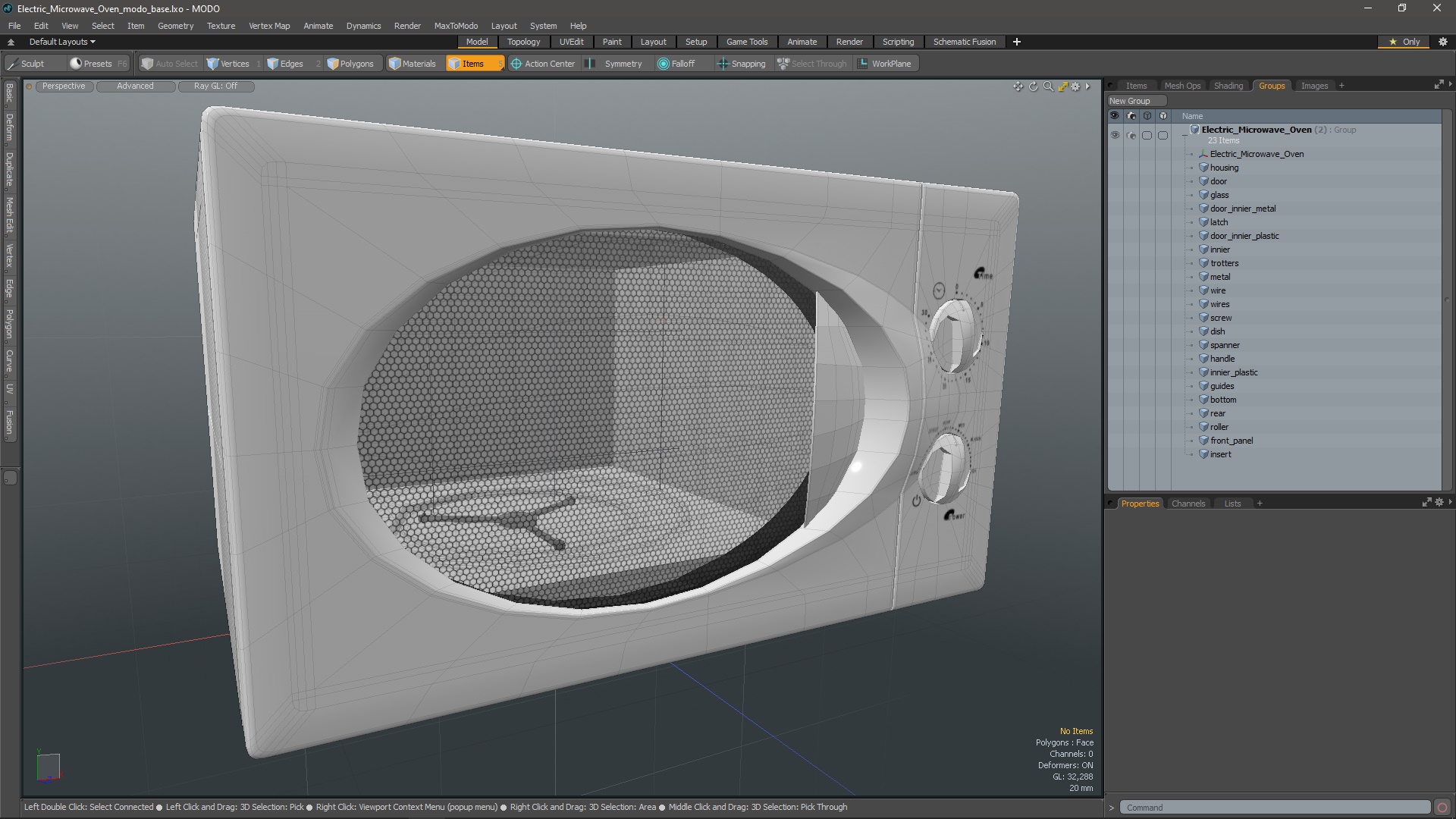 3D Electric Microwave Oven model