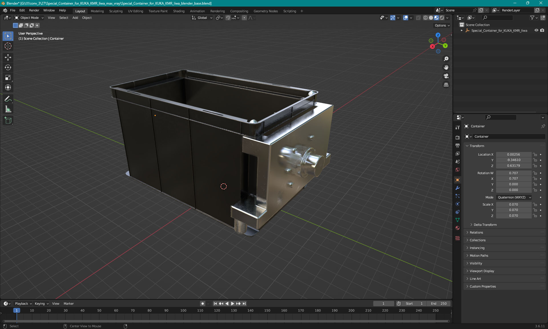 3D model Special Container for KUKA KMR Iiwa