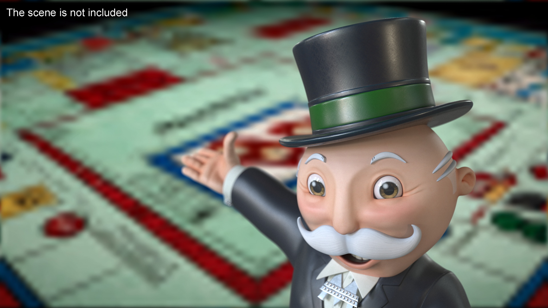 Mr Monopoly Character Welcome Pose 3D model