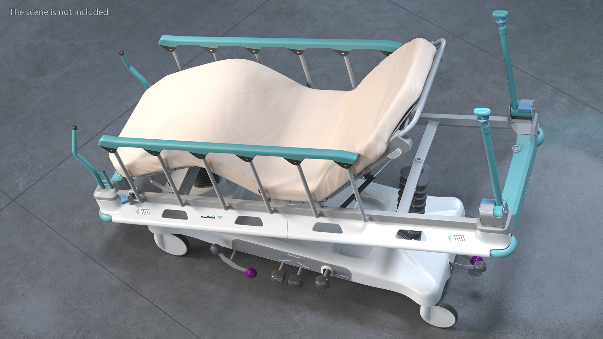 Emergency Stretcher Trolley 3D