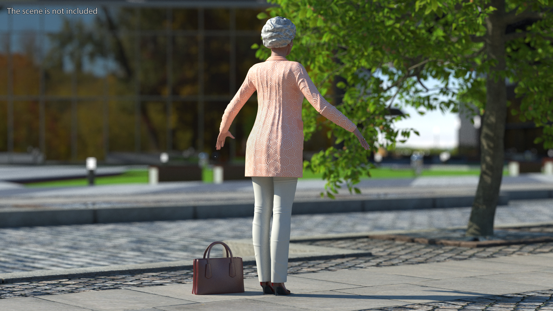 3D Chinese Elderly Woman Everyday Style A-Pose model