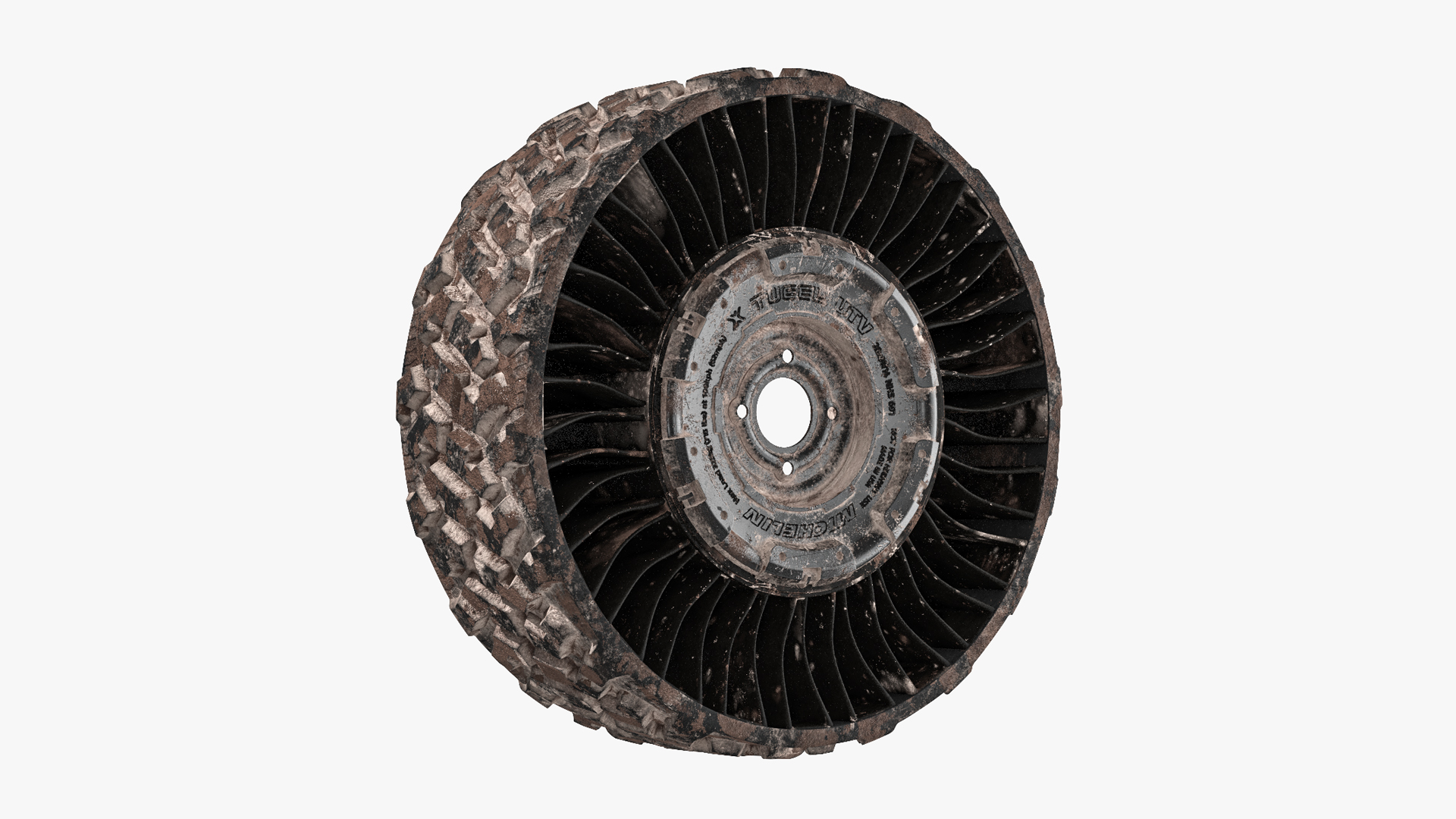 Michelin X Tweel UTV Airless Tire Dirty 3D model