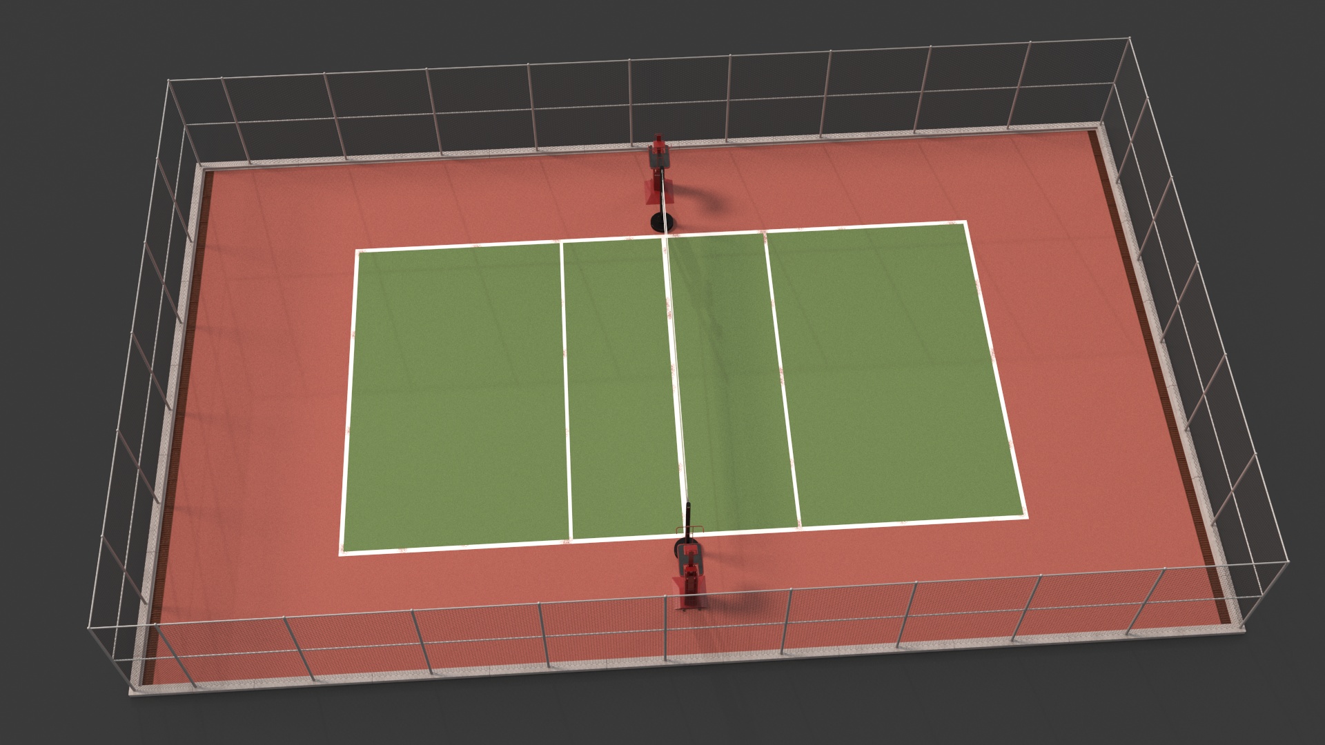 Volleyball Court and Referee Towers by SENOH 3D model