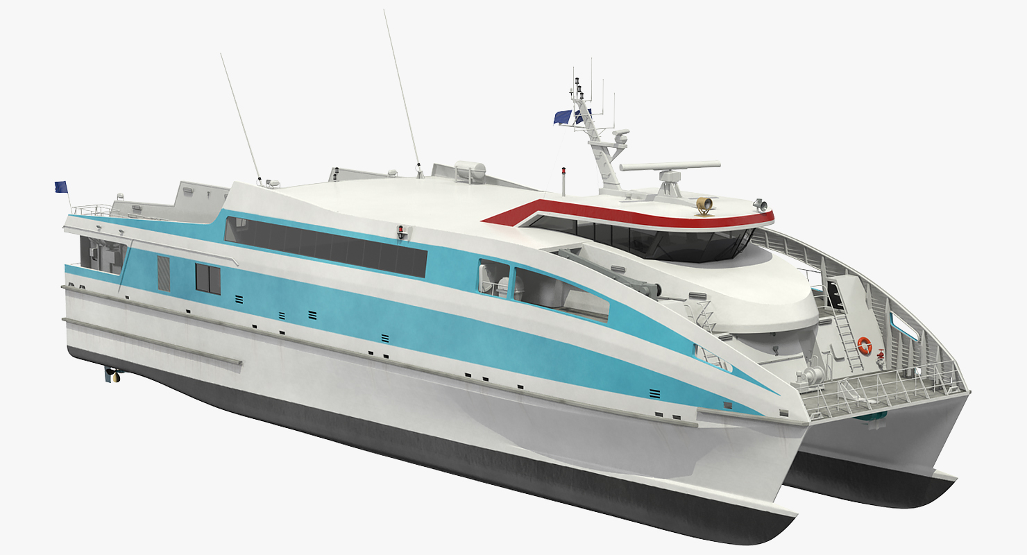 3D model Ferry Catamaran Generic Rigged