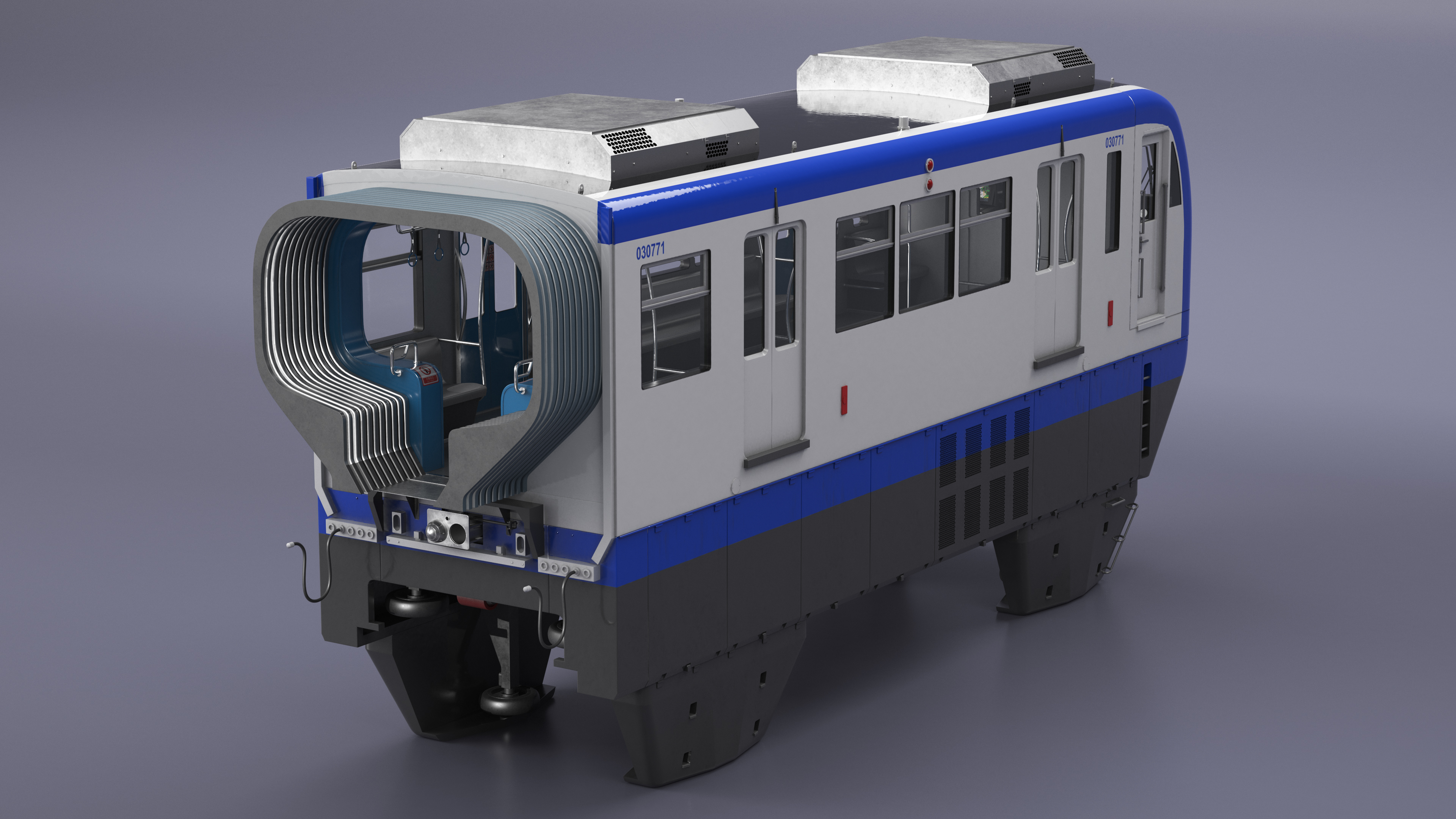 3D Chongqing Monorail Train Head Car model