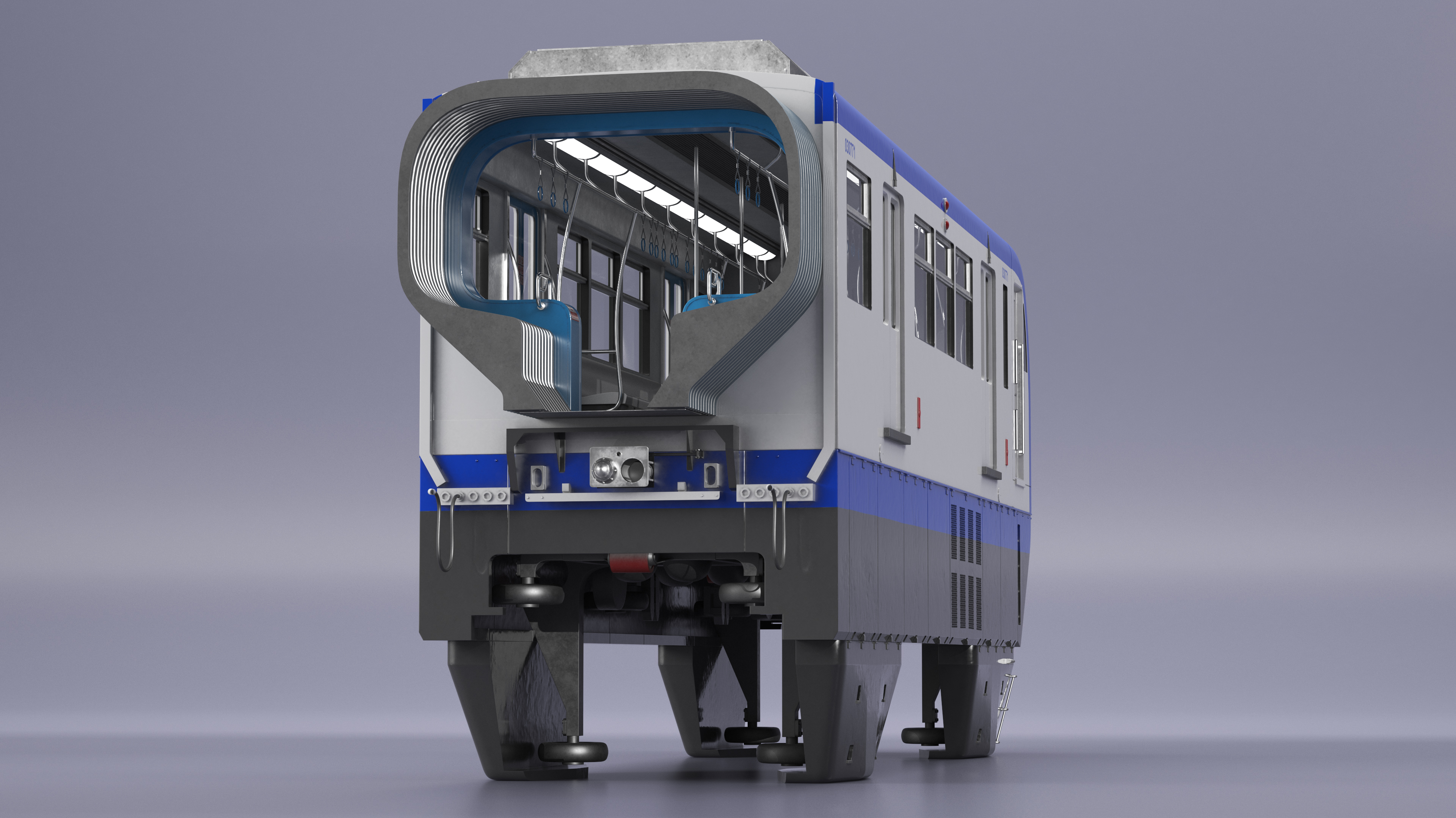 3D Chongqing Monorail Train Head Car model