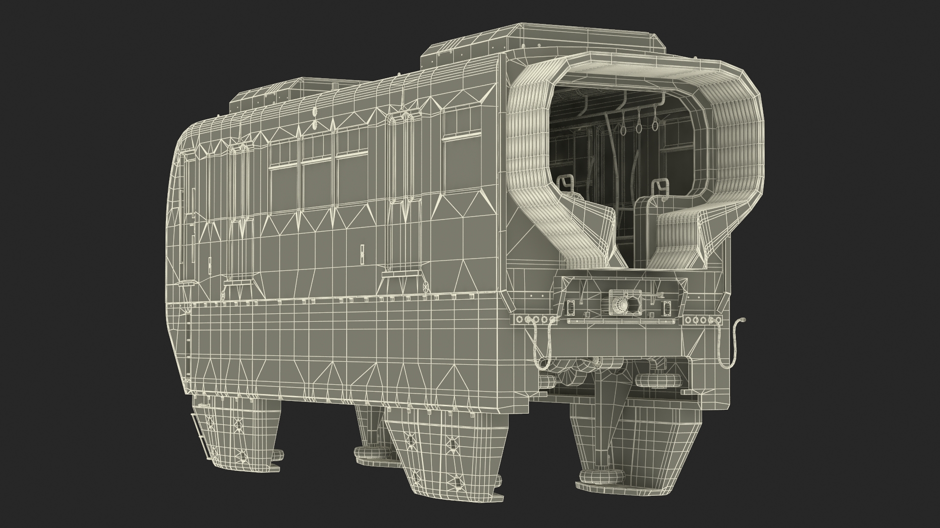 3D Chongqing Monorail Train Head Car model