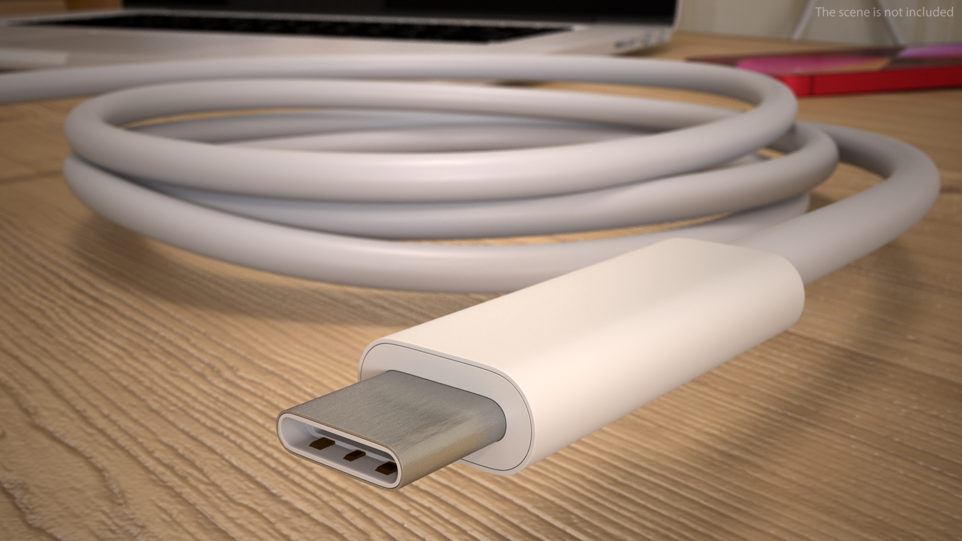 3D model Apple Thunderbolt 4 Pro Cable White