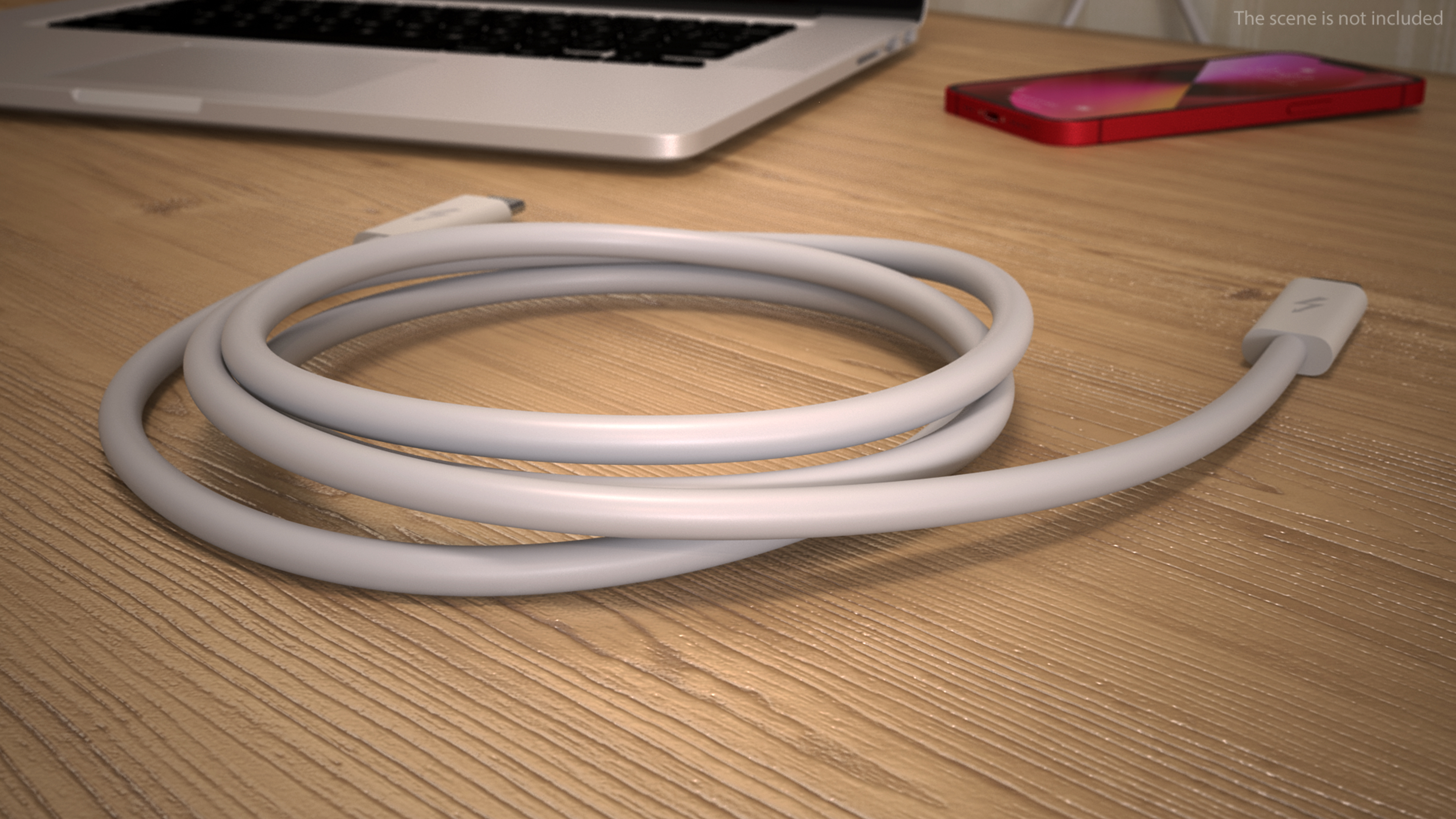 3D model Apple Thunderbolt 4 Pro Cable White