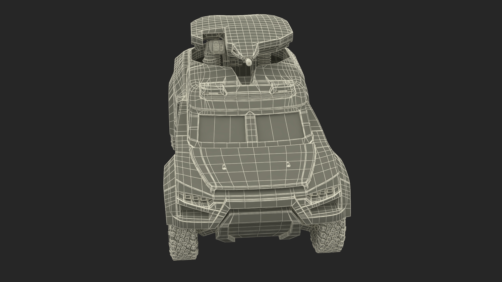 3D Dirty Car Cockerill I-X with Turret Up model