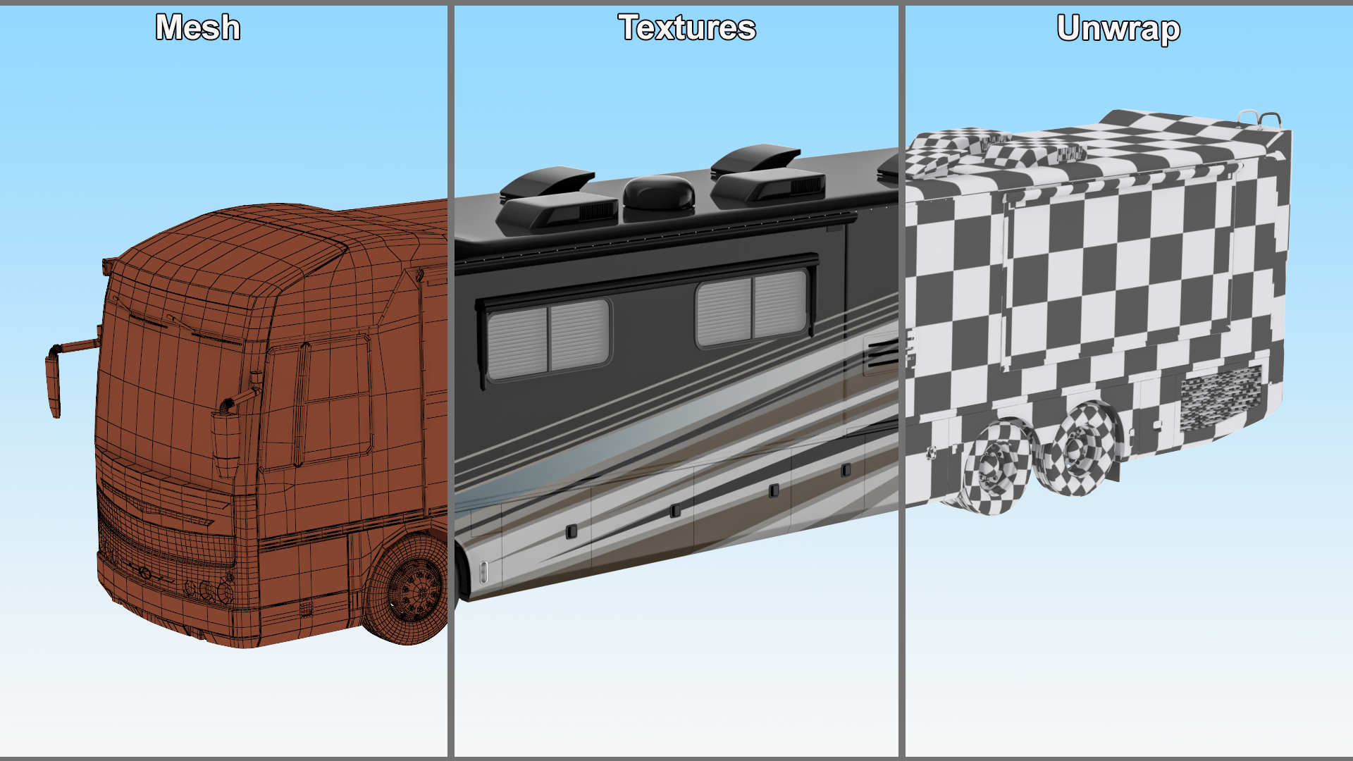 3D model Luxury Motorhome RV Coach