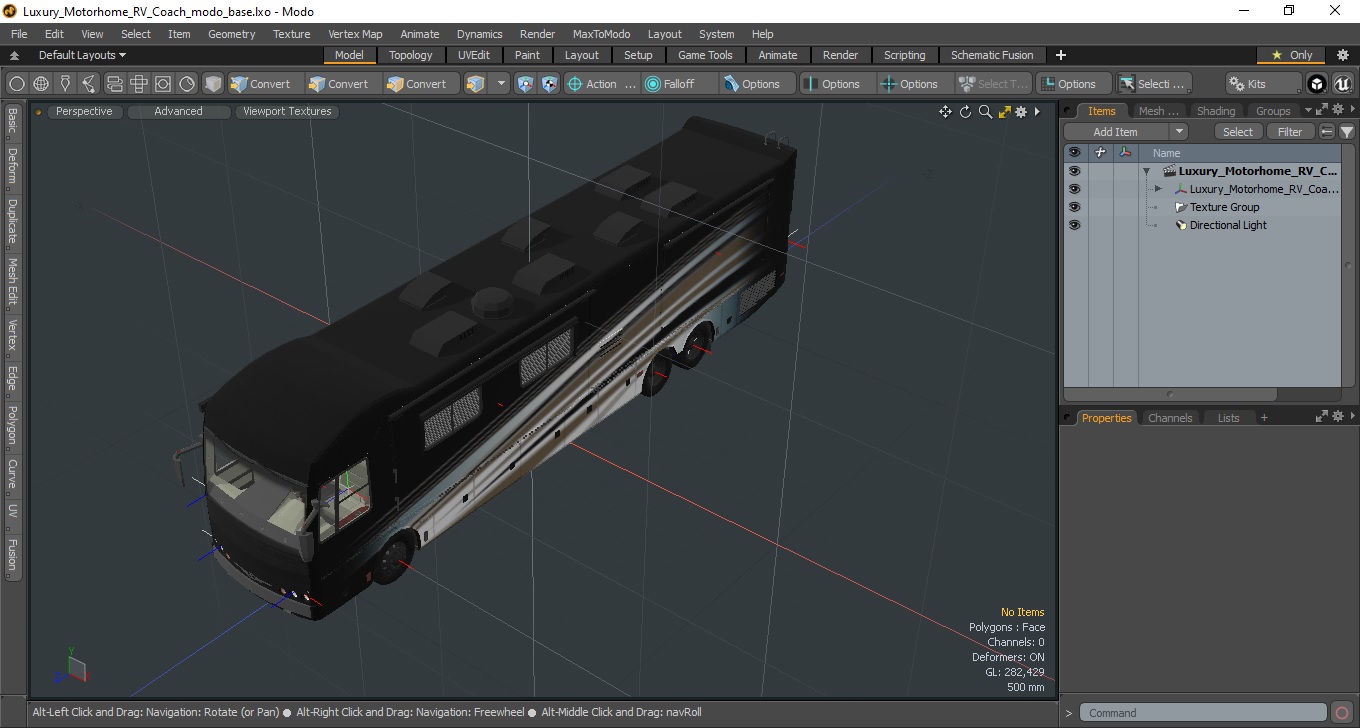 3D model Luxury Motorhome RV Coach