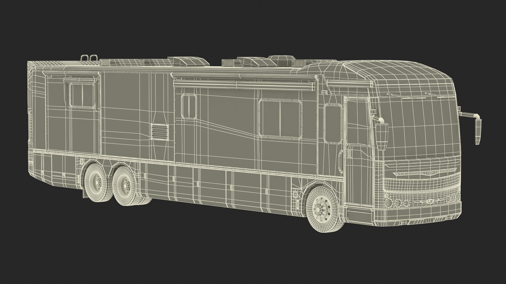 3D model Luxury Motorhome RV Coach