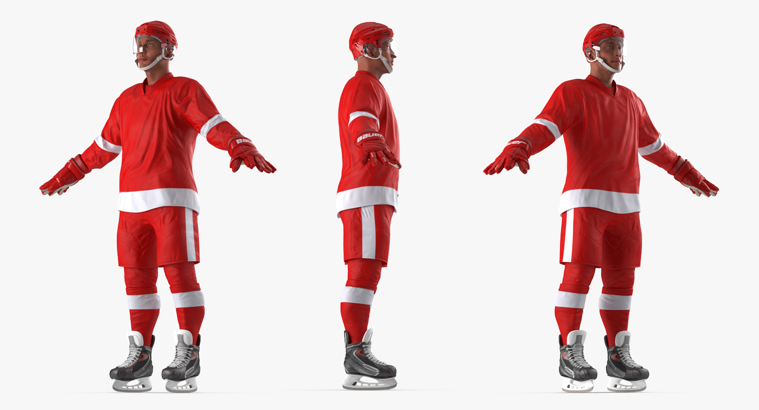 3D Hockey Player Generic 2 model