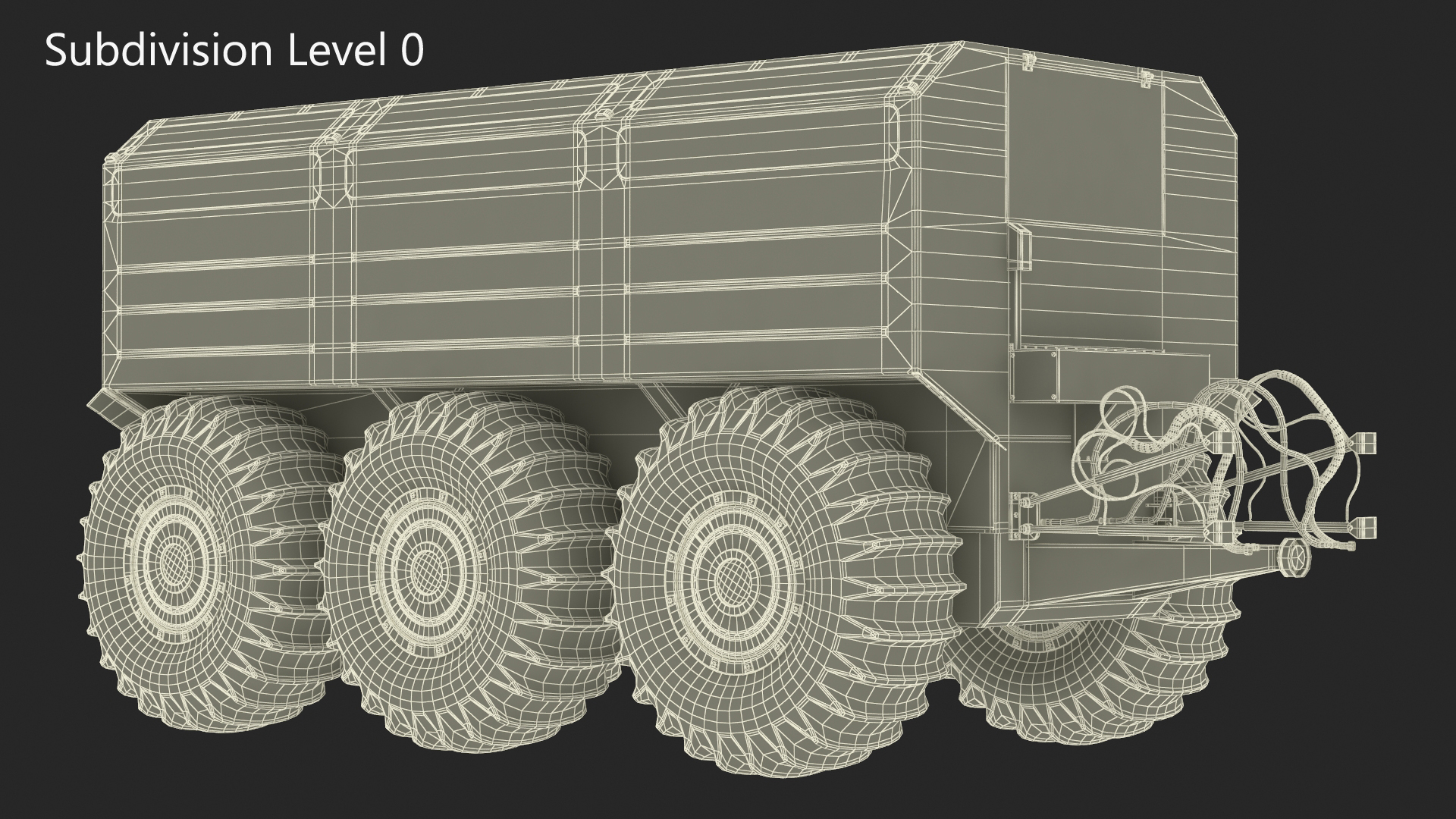 3D model All-Terrain Trailer Light Gray